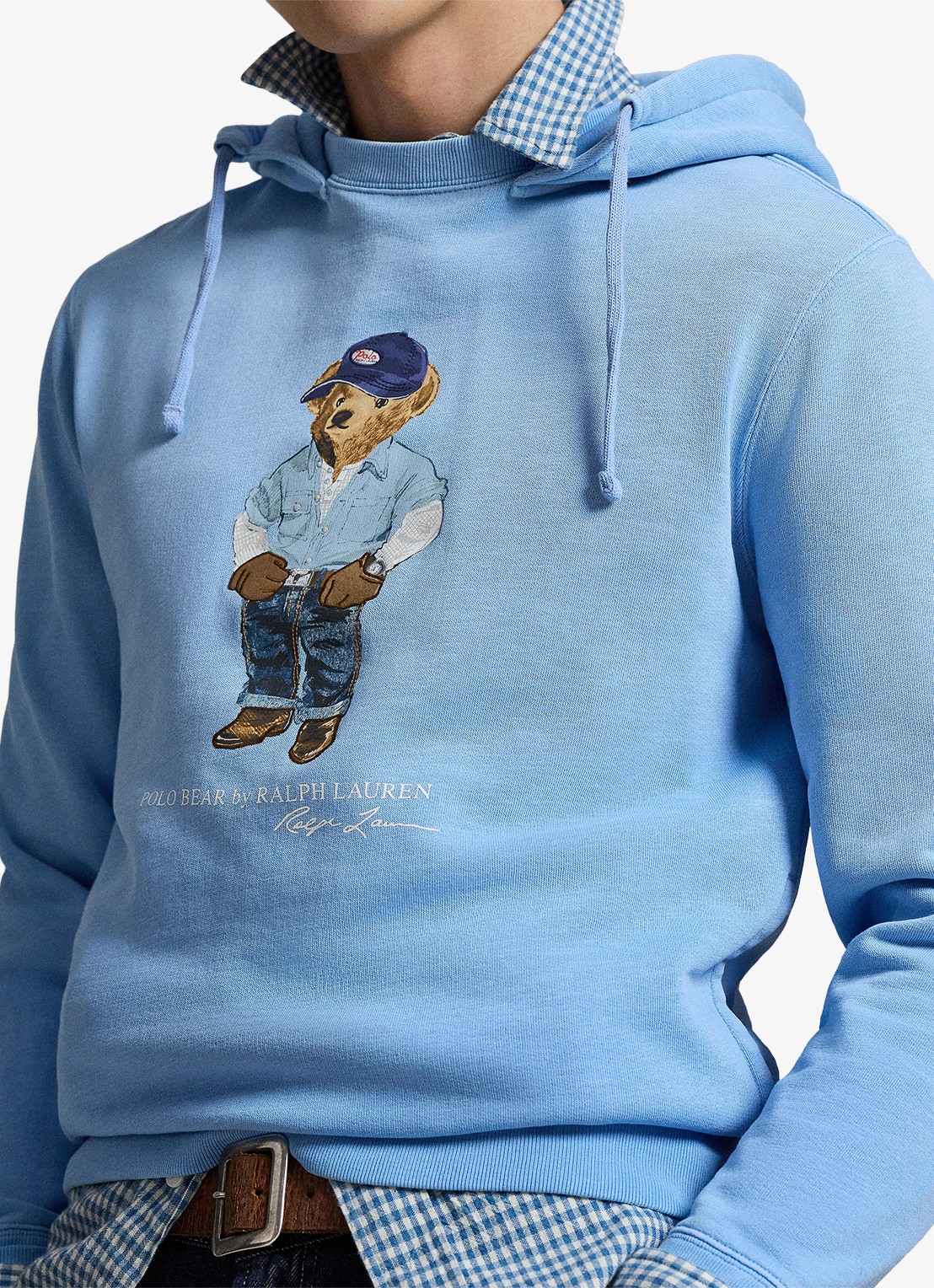 Ralph Lauren Hoodie met logoprint - detail 2 chambray blue / lichtblauw