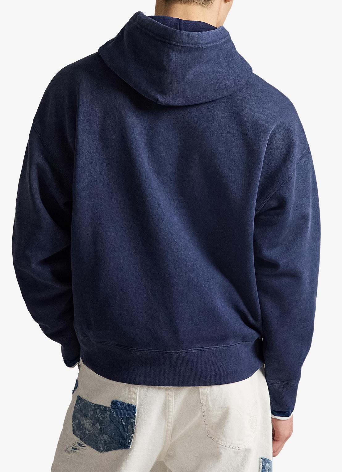 Ralph Lauren Hoodie met logoprint - achterkant dark cobalt/ white / blauw