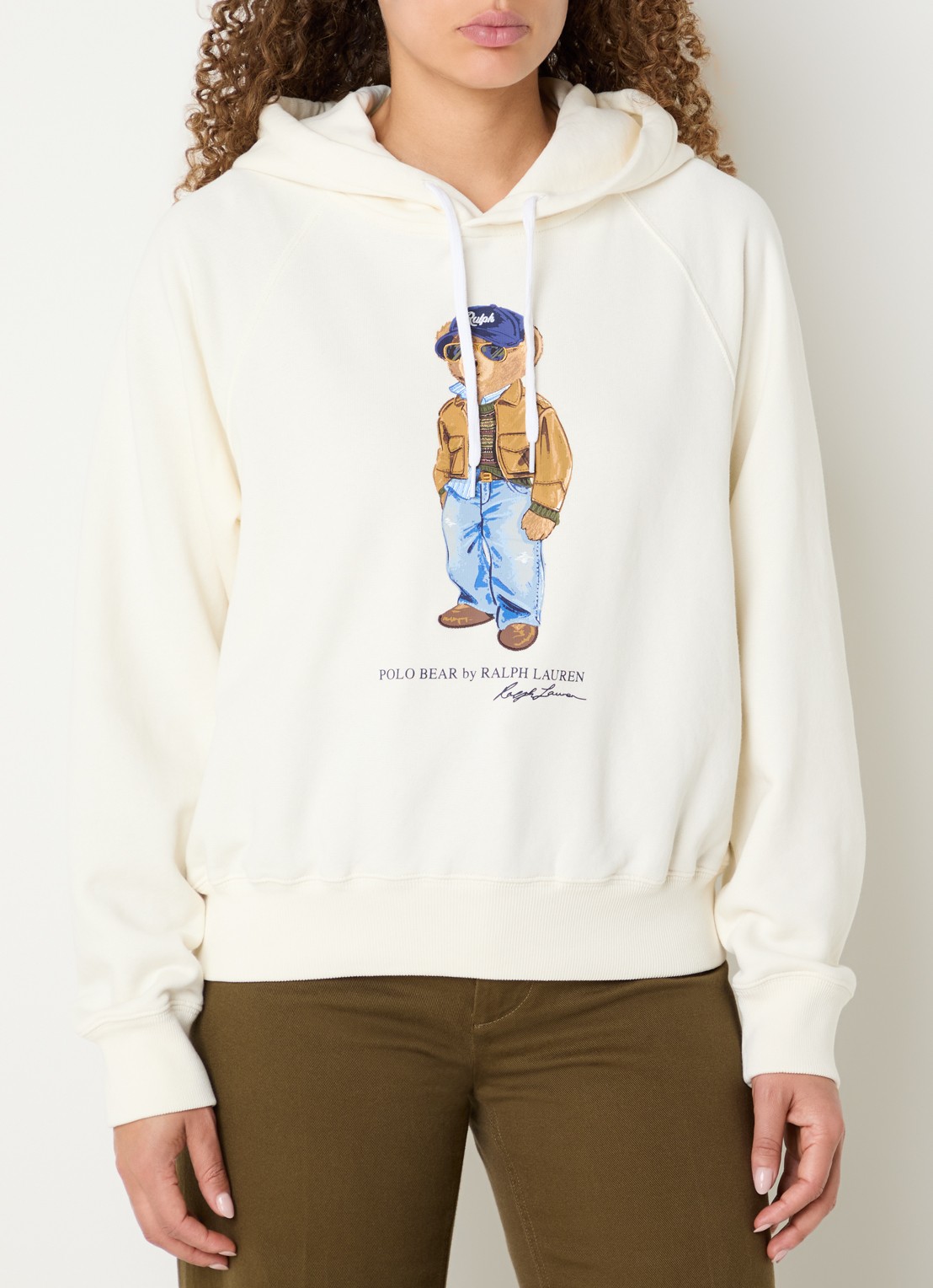 Ralph Lauren Hoodie met print - detail 3 gebroken wit
