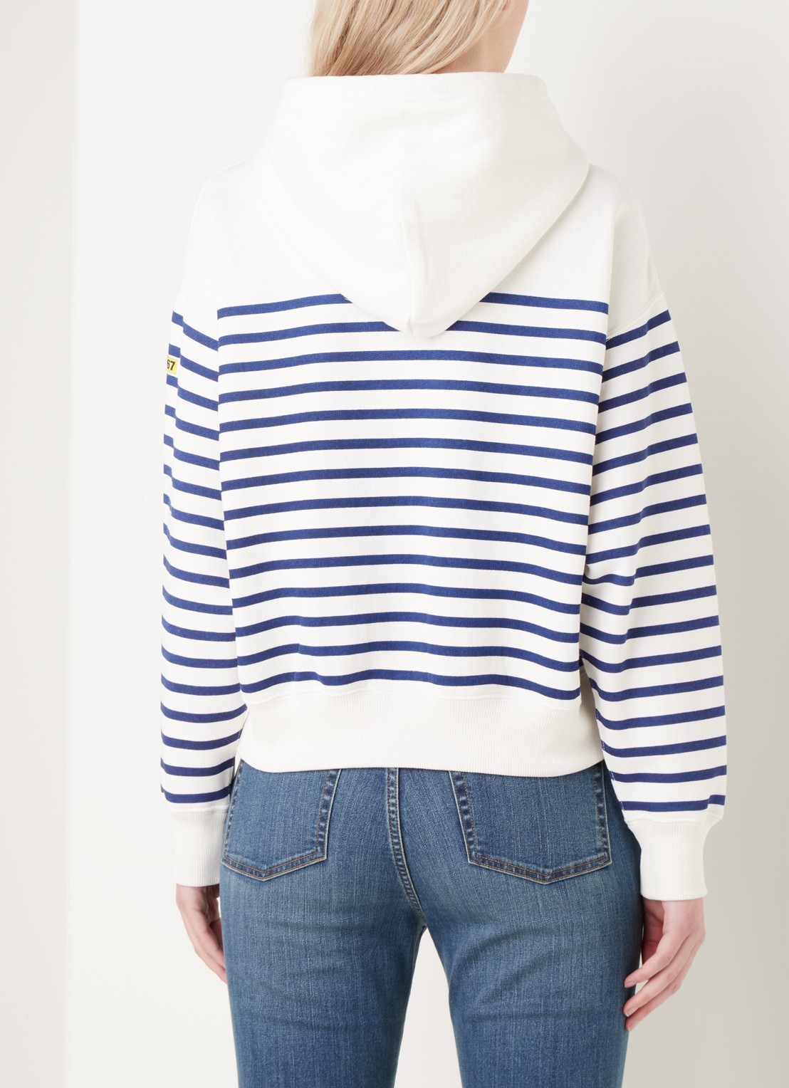 Ralph Lauren Hoodie met streepprint - achterkant 3 donkerblauw
