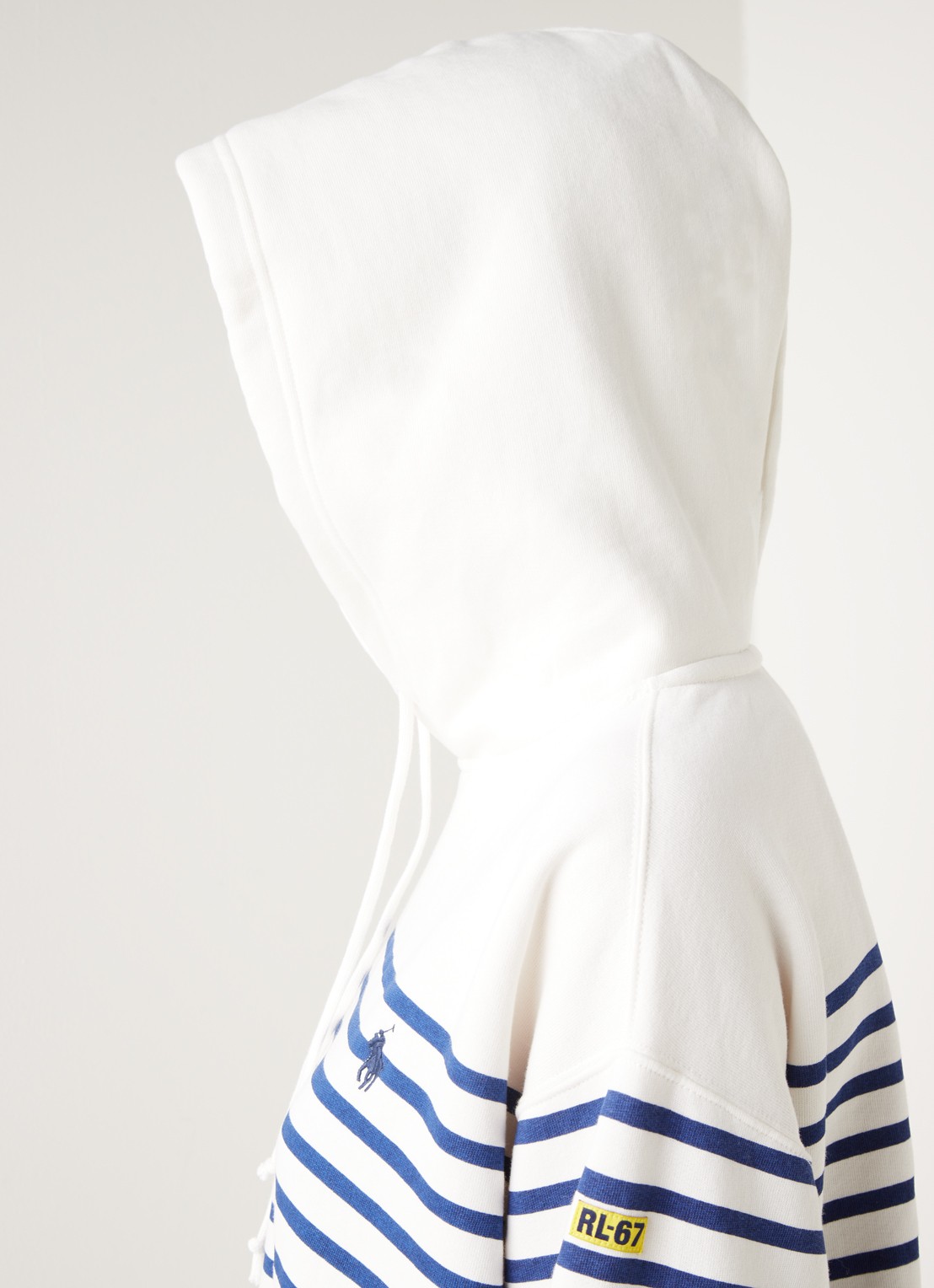 Ralph Lauren Hoodie met streepprint - detail 5 donkerblauw