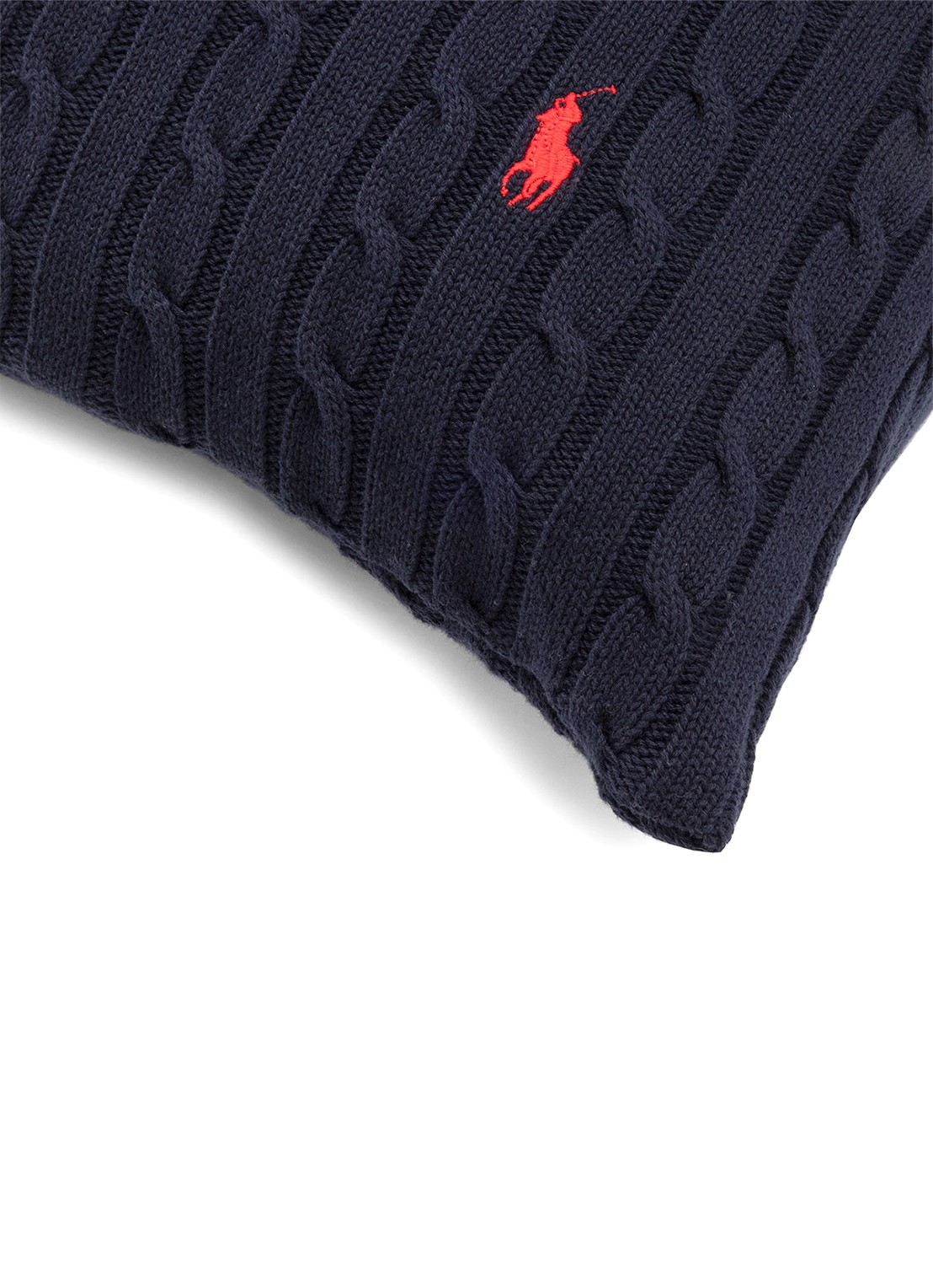 Ralph Lauren Houscou kussensloop van katoen - voorkant 4 donkerblauw