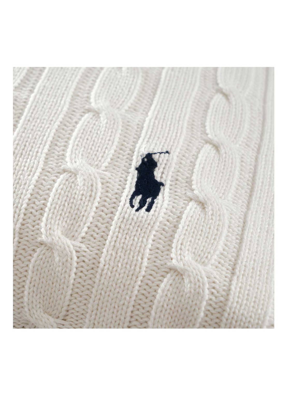 Ralph Lauren Houscou kussensloop van katoen - detail 2 gebroken wit