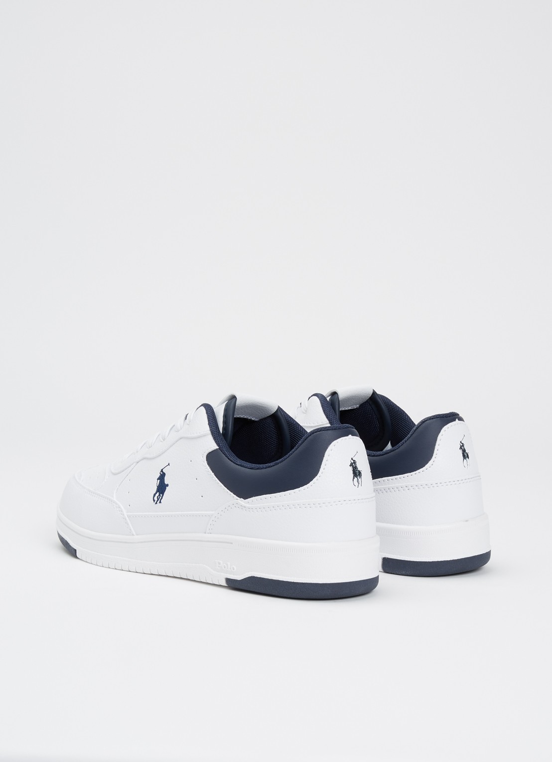 Ralph Lauren J-Masters Court II sneaker met logo - achterkant wit