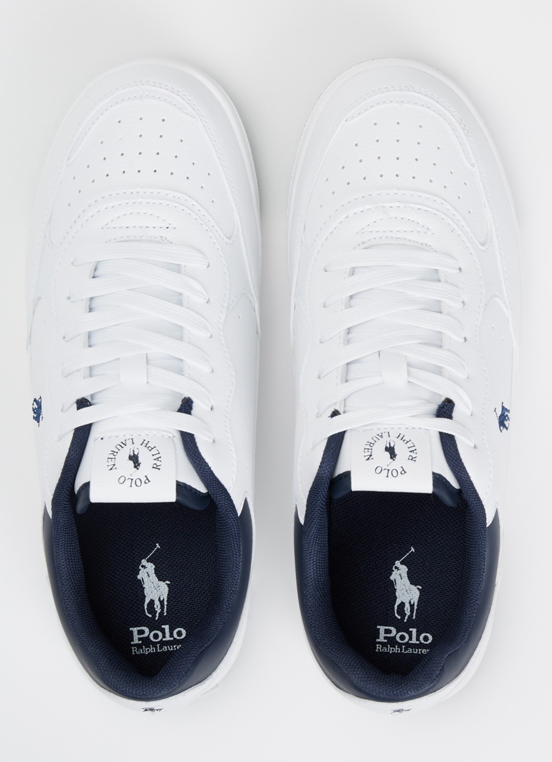 Ralph Lauren J-Masters Court II sneaker met logo - detail 3 wit