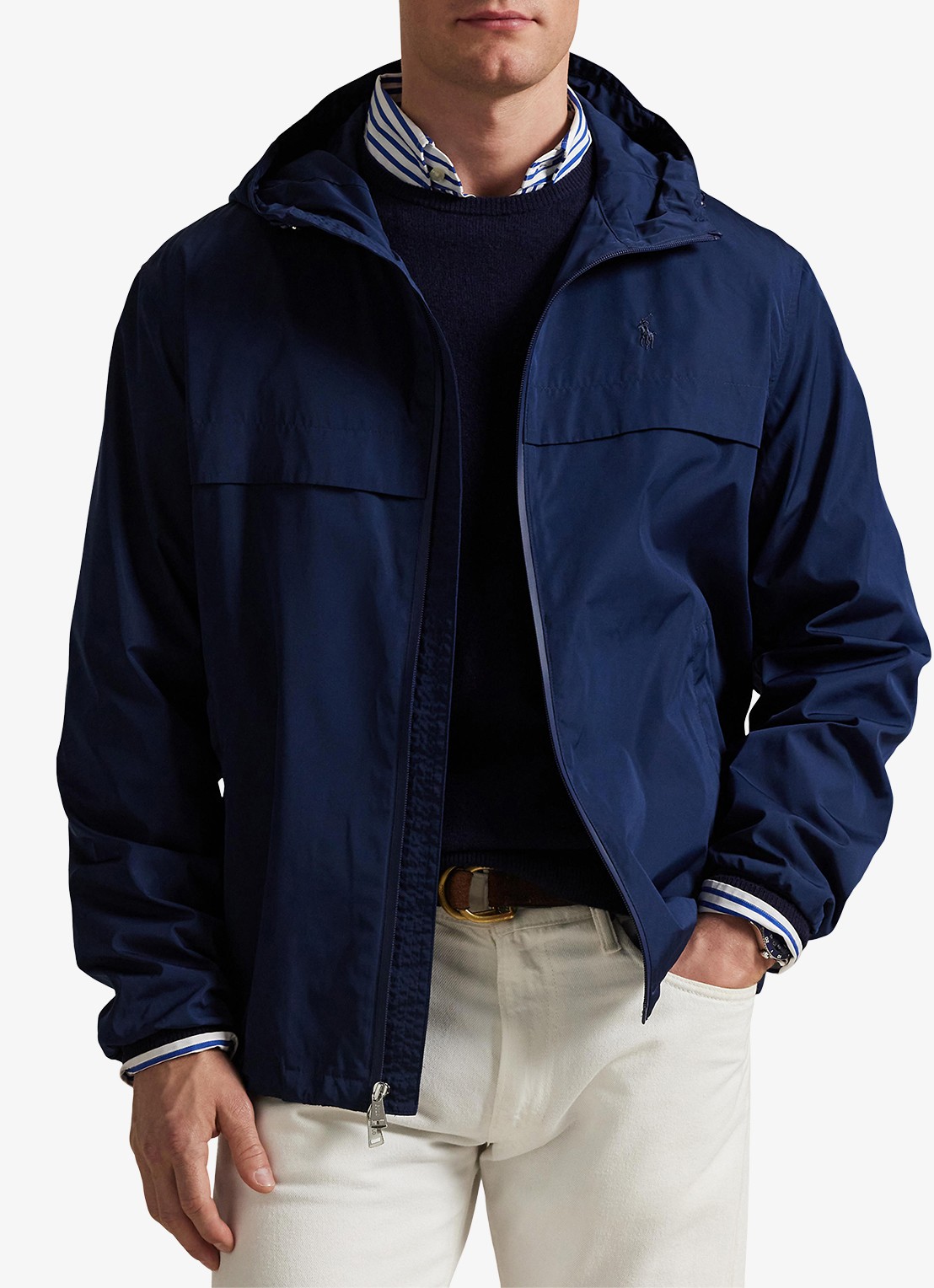 Ralph Lauren Jack met capuchon en steekzakken - detail 4 newport navy / donkerblauw