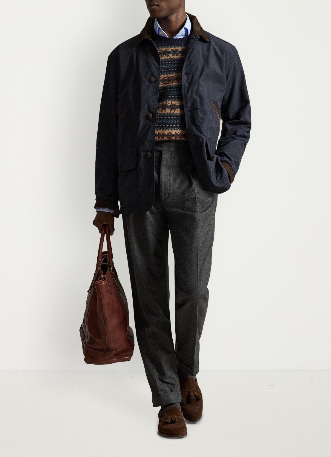 Ralph Lauren Jack met details van corduroy en opgestikte zakken - detail 4 collection navy / blauw
