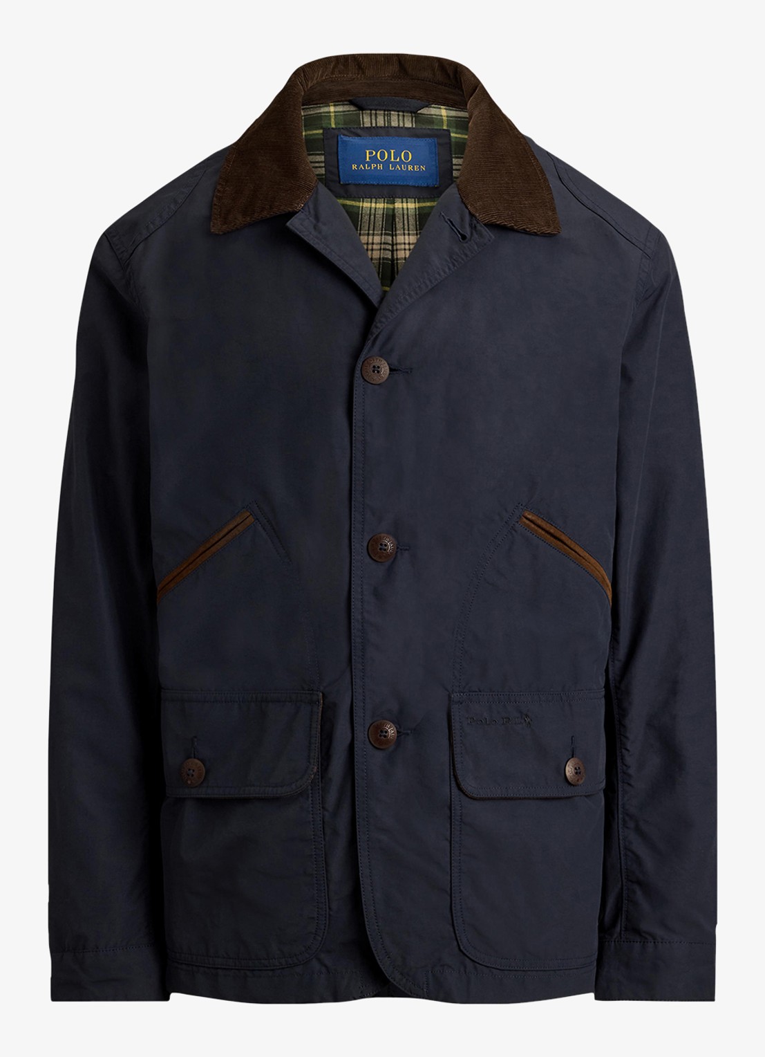 Ralph Lauren Jack met details van corduroy en opgestikte zakken - voorkant collection navy / blauw