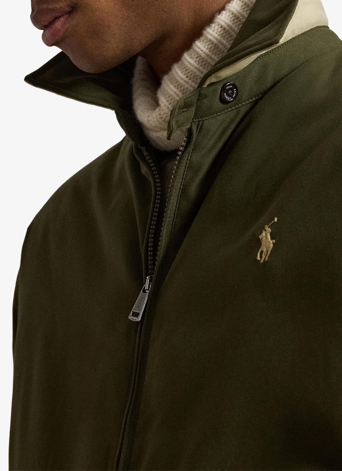 Ralph Lauren Jack met donsvulling en steekzakken - detail 2 company olive / olijfgroen