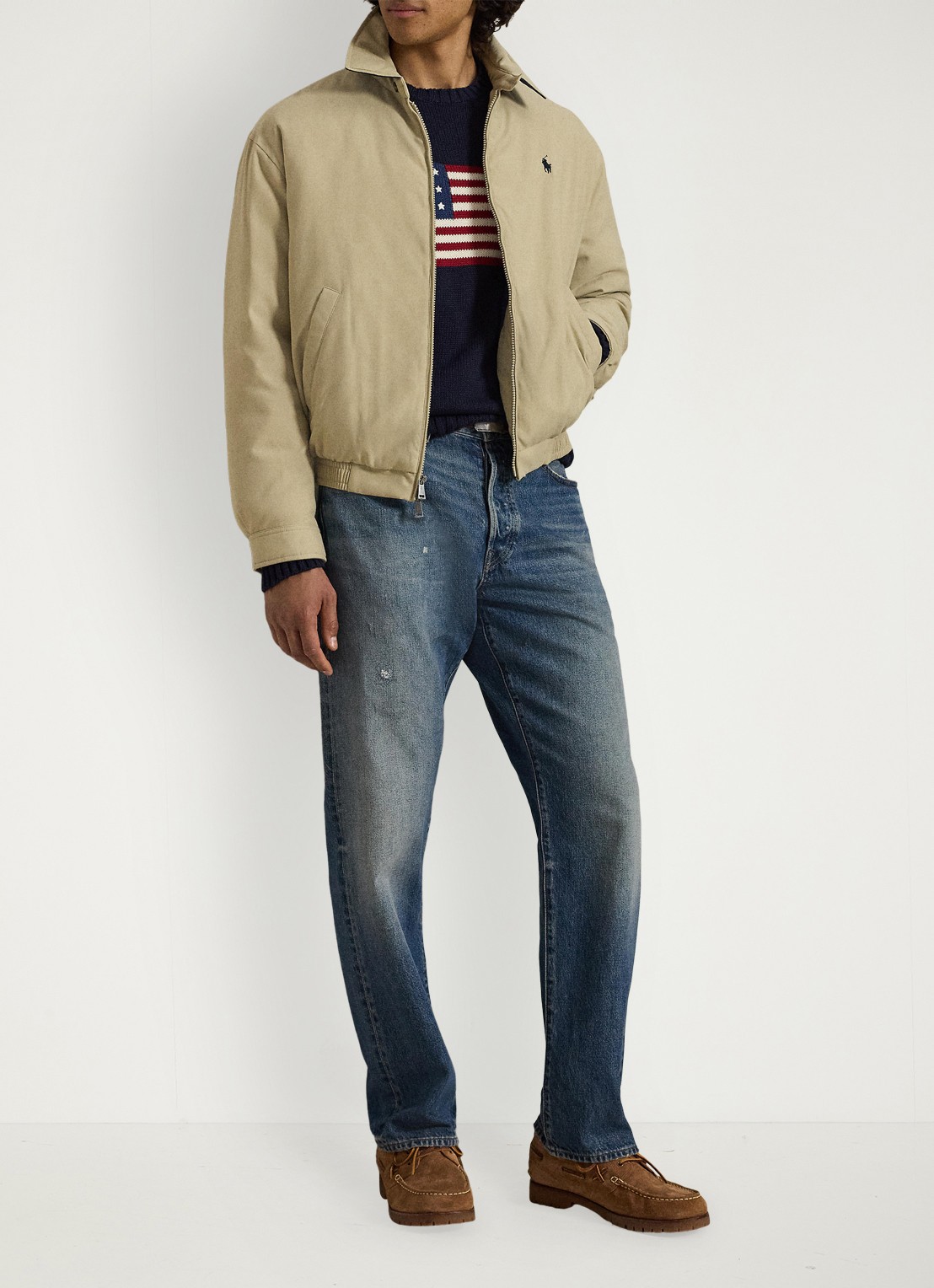 Ralph Lauren Jack met donsvulling en steekzakken - detail khaki uniform / khaki