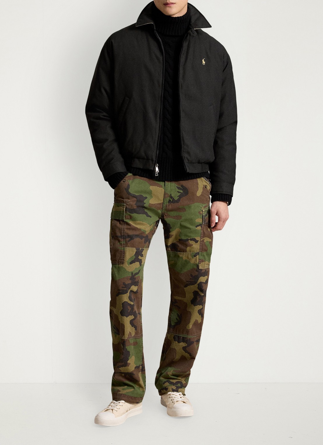 Ralph Lauren Jack met donsvulling en steekzakken - detail 3 rl black / zwart