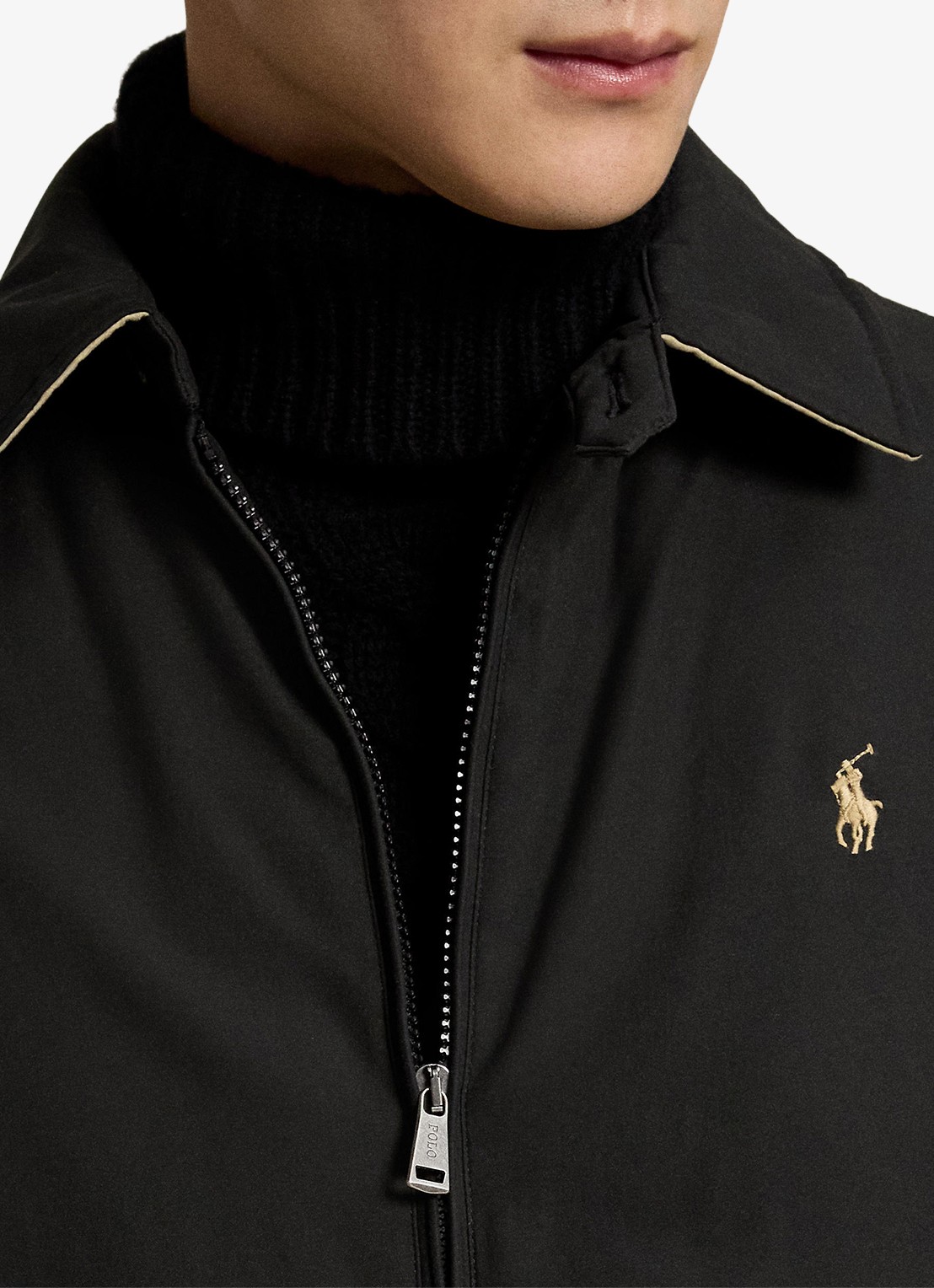 Ralph Lauren Jack met donsvulling en steekzakken - detail 4 rl black / zwart