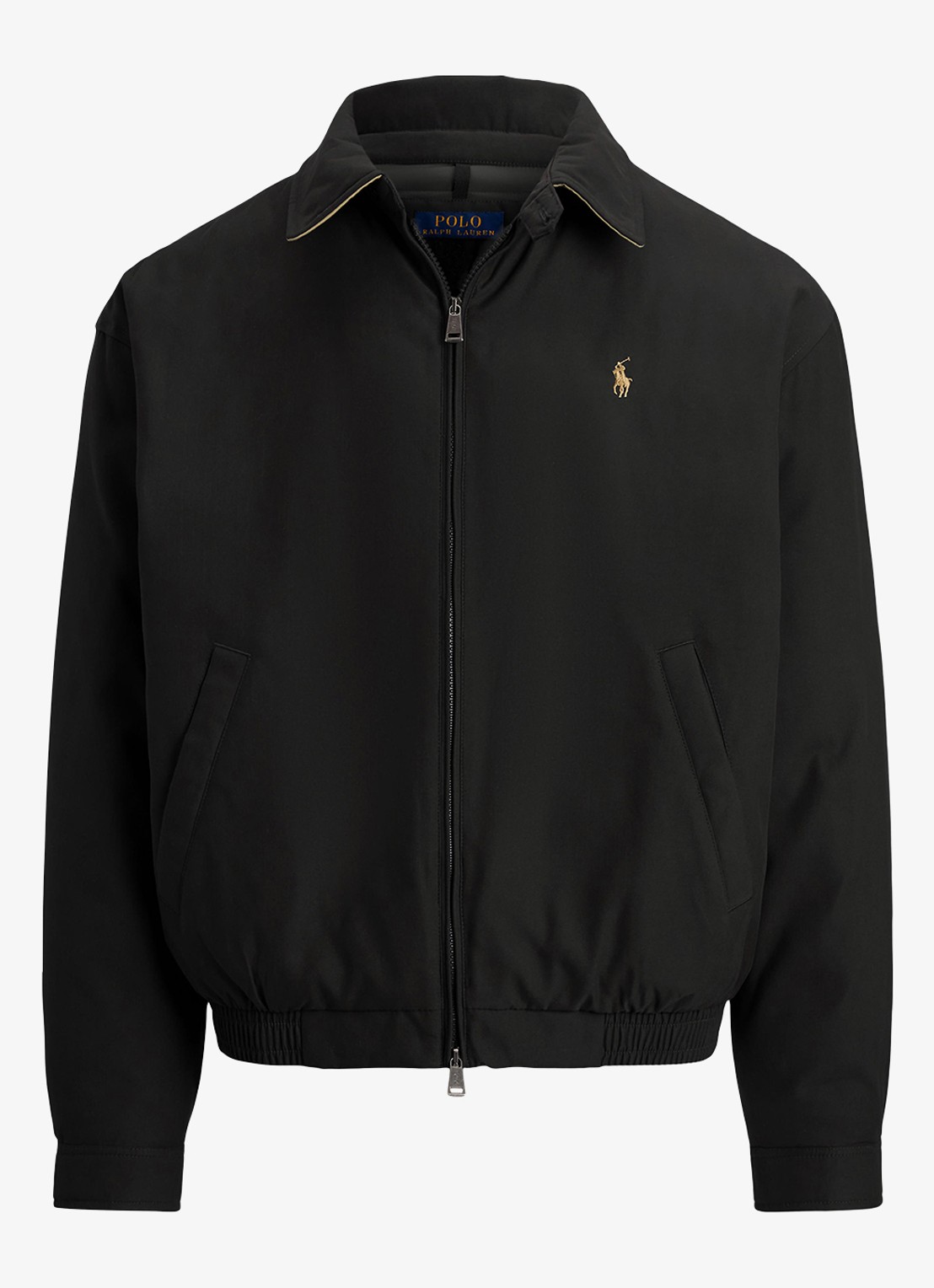 Ralph Lauren Jack met donsvulling en steekzakken - voorkant rl black / zwart