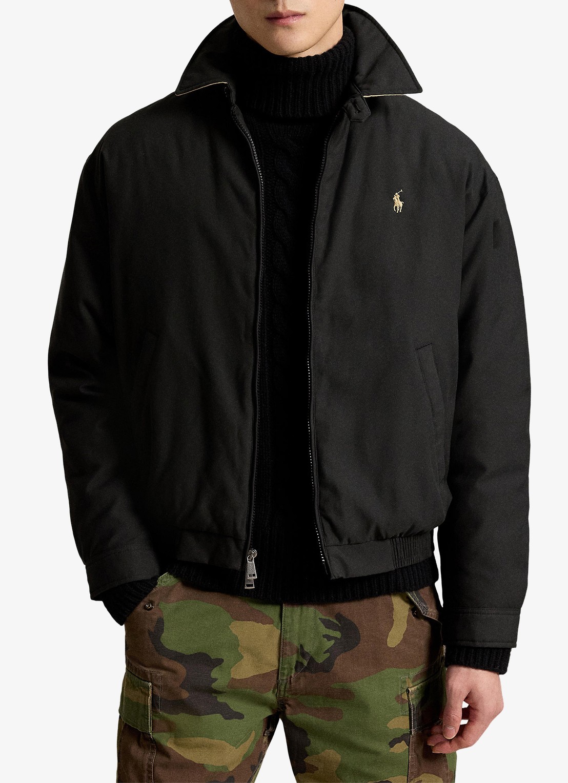 Ralph Lauren Jack met donsvulling en steekzakken - voorkant 2 rl black / zwart