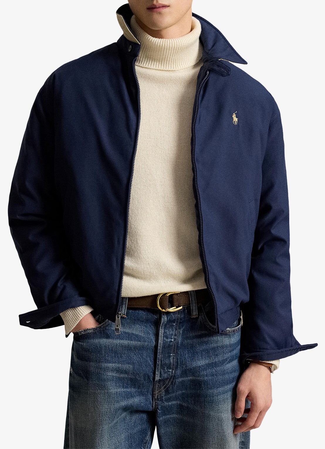 Ralph Lauren Jack met donsvulling en steekzakken - voorkant 3 refined navy / donkerblauw