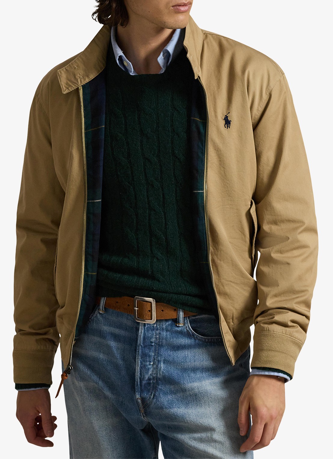 Ralph Lauren Jack met klepzakken en logoborduring - detail 4 cafe tan / beige