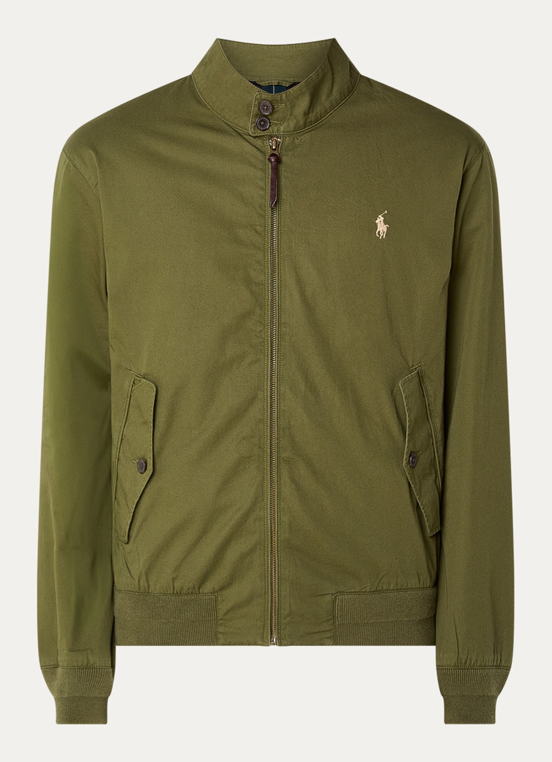 Ralph Lauren Jack met klepzakken en logoborduring - voorkant new olive / groen