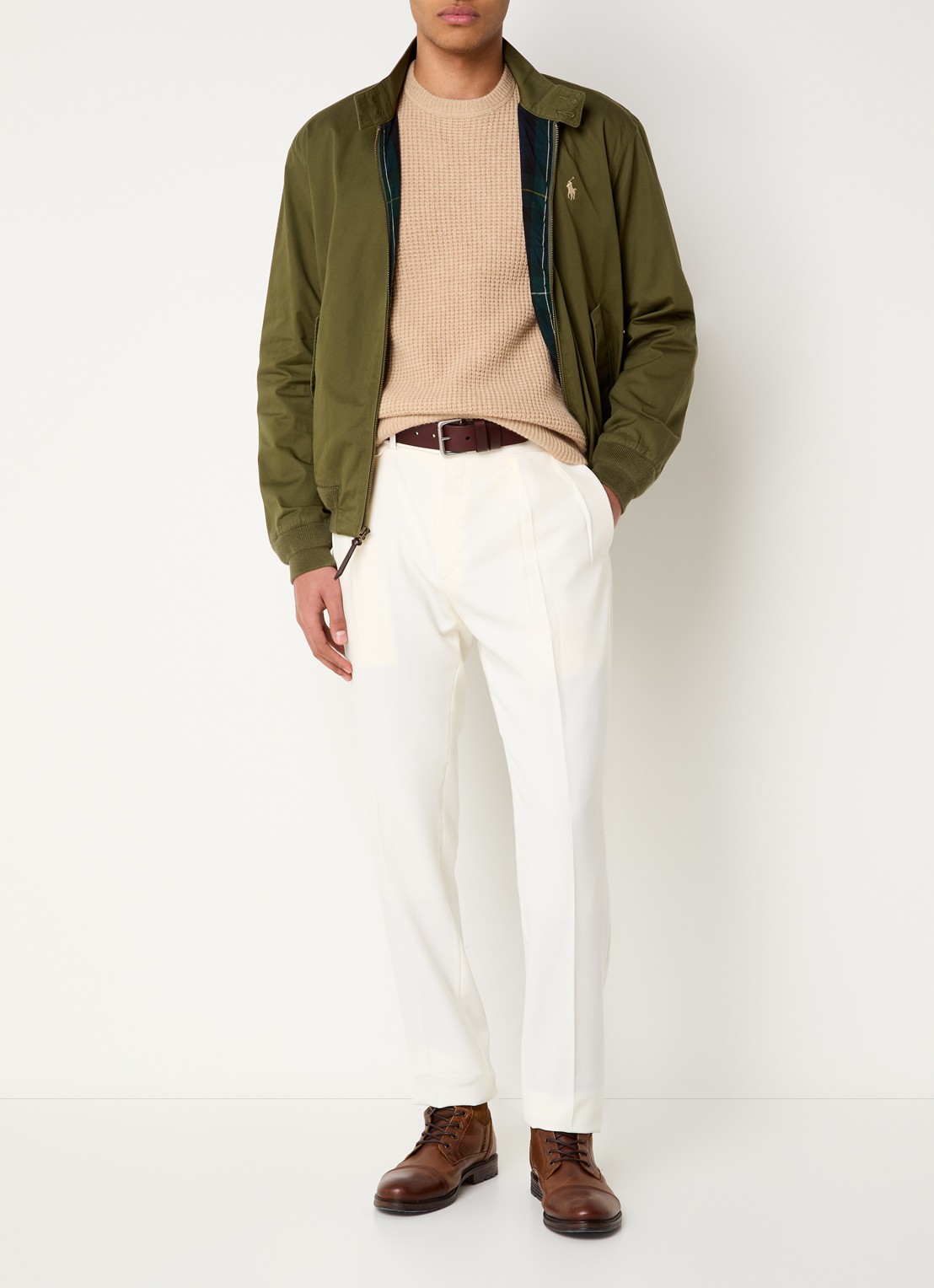 Ralph Lauren Jack met klepzakken en logoborduring - voorkant 2 new olive / groen