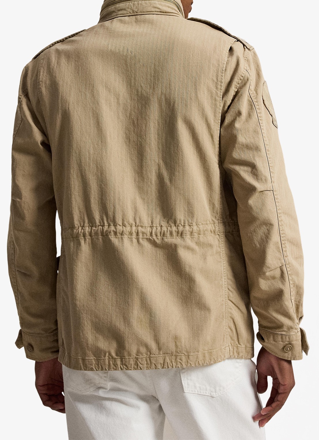 Ralph Lauren Jack met opbergbare capuchon en klepzakken - achterkant 3 khaki