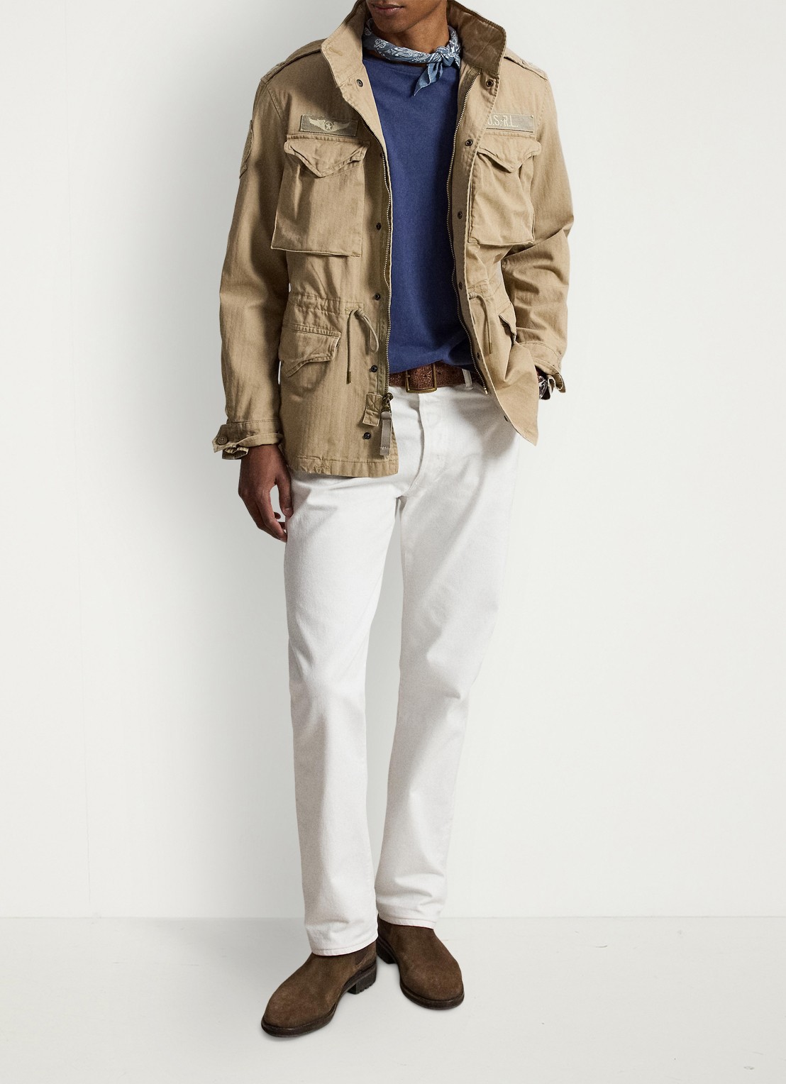 Ralph Lauren Jack met opbergbare capuchon en klepzakken - detail 4 khaki