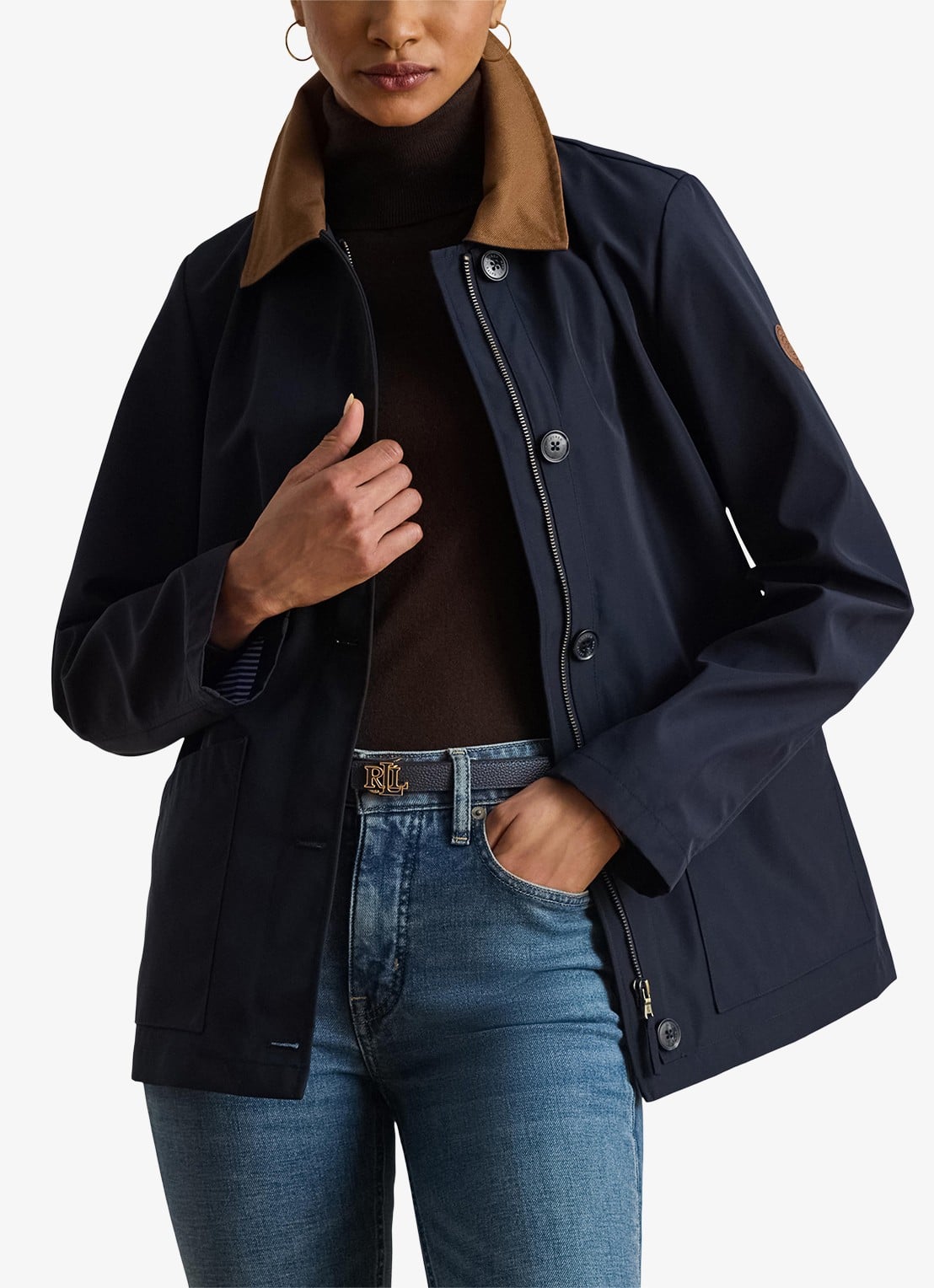 Ralph Lauren Jack met opstikzakken en waterafstotende coating - detail 2 blauw