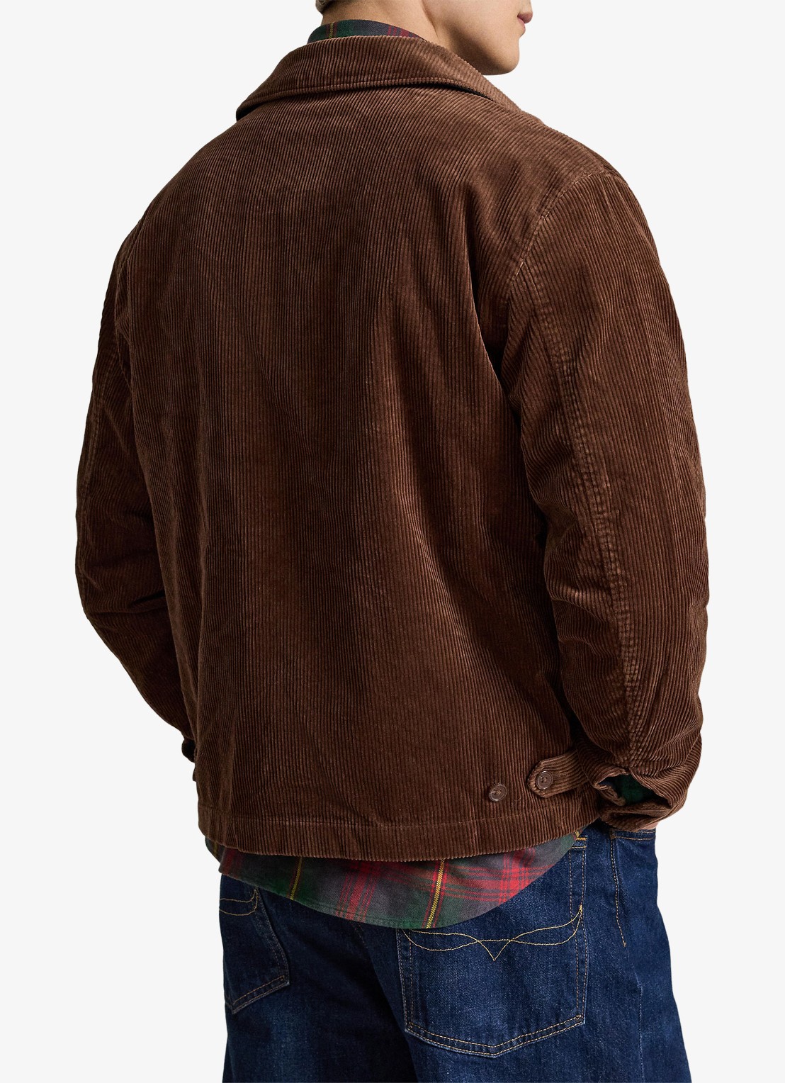 Ralph Lauren Jack van corduroy met logoborduring - achterkant pale russet / bruin