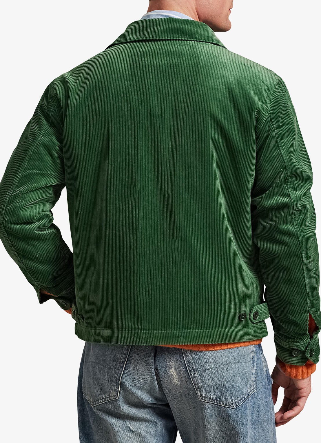 Ralph Lauren Jack van corduroy met logoborduring - achterkant 3 meadow green / groen