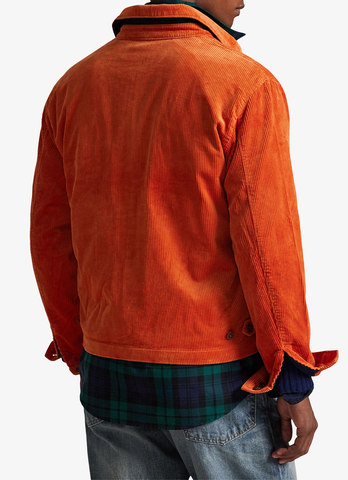 Ralph Lauren Jack van corduroy met logoborduring - achterkant 5 charles orange / oranje