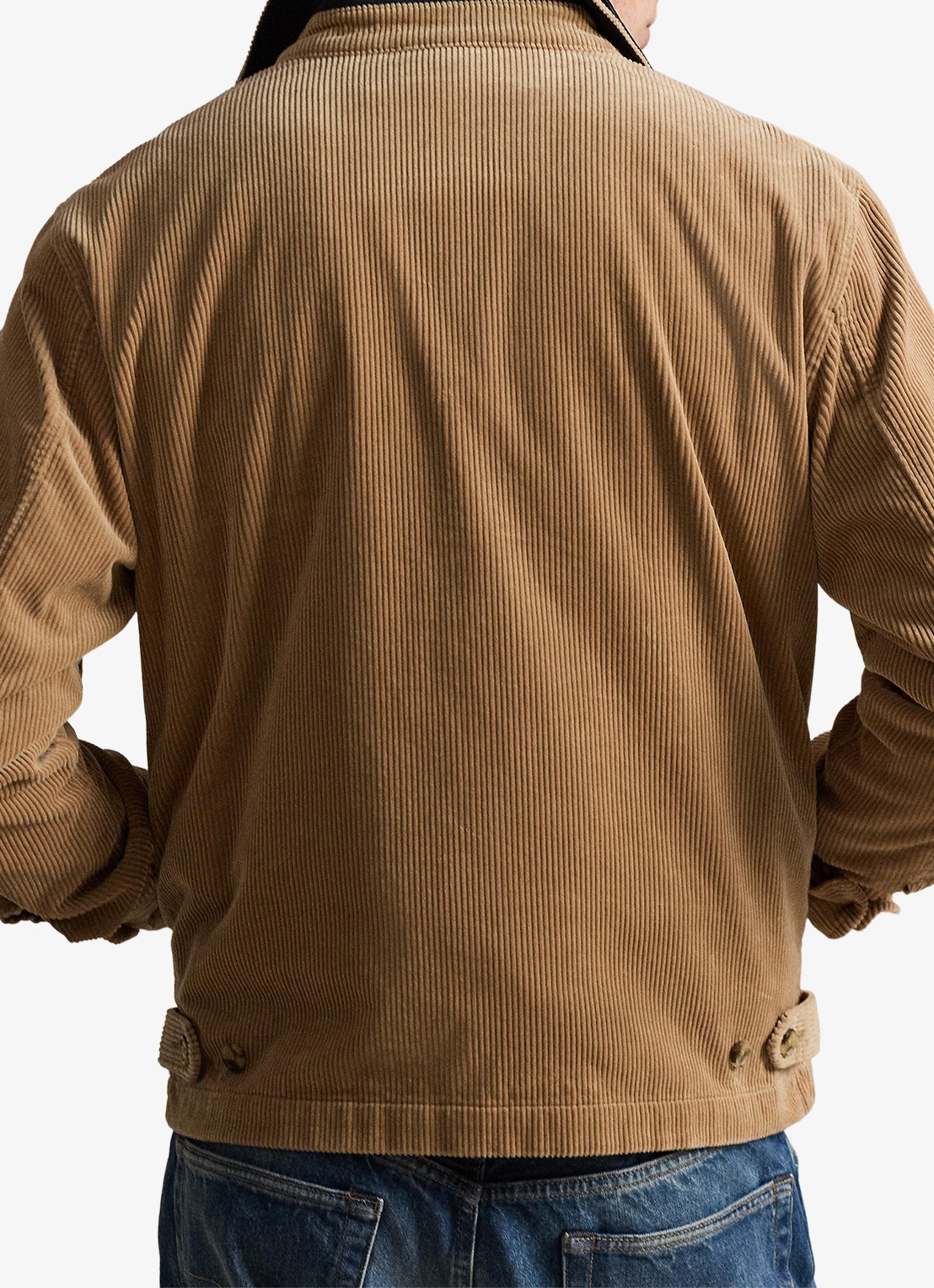 Ralph Lauren Jack van corduroy met logoborduring - achterkant vintage khaki / khaki