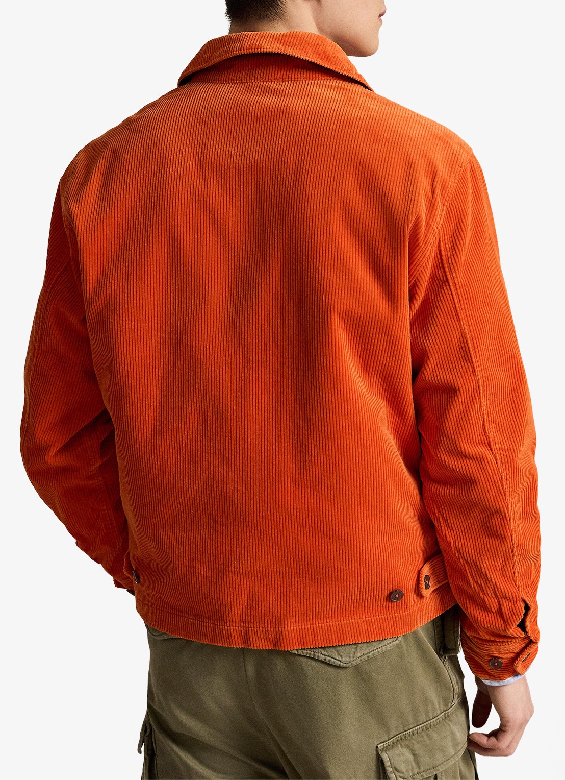 Ralph Lauren Jack van corduroy met logoborduring - achterkant 3 college orange / oranje