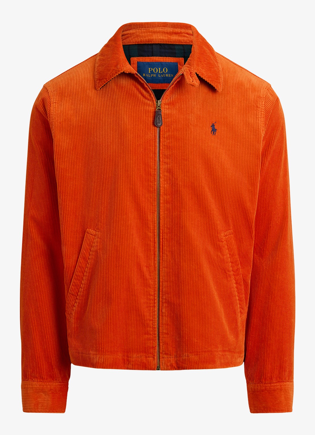 Ralph Lauren Jack van corduroy met logoborduring - voorkant 4 college orange / oranje