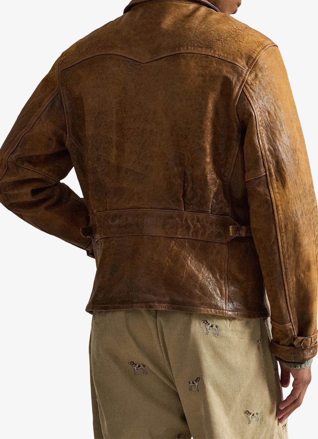 Ralph Lauren Jack van schapenleer met ritszakken - achterkant 3 soft brown x / bruin