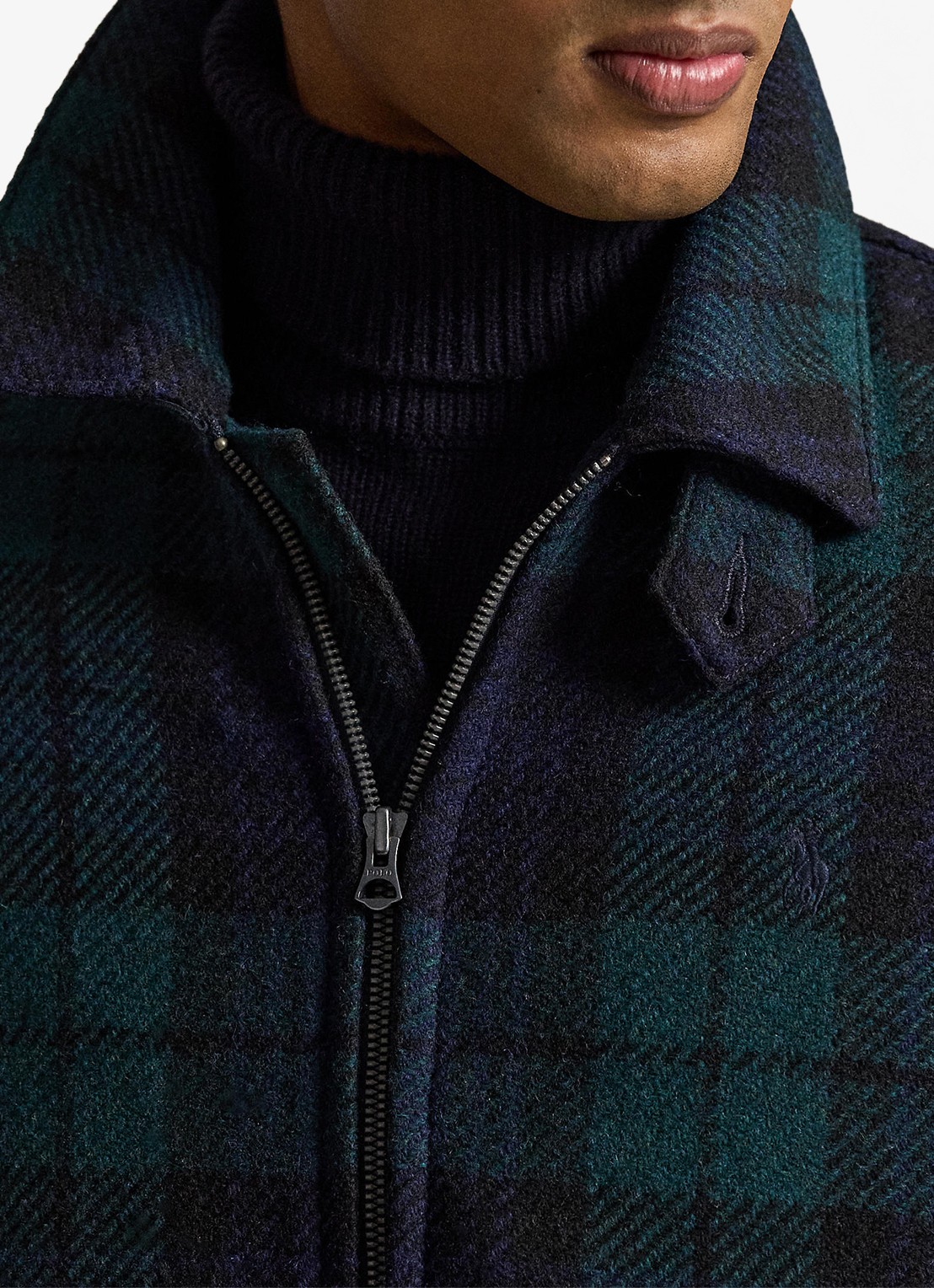 Ralph Lauren Jack van wol met ruitdessin en steekzakken - detail 4 donkergroen