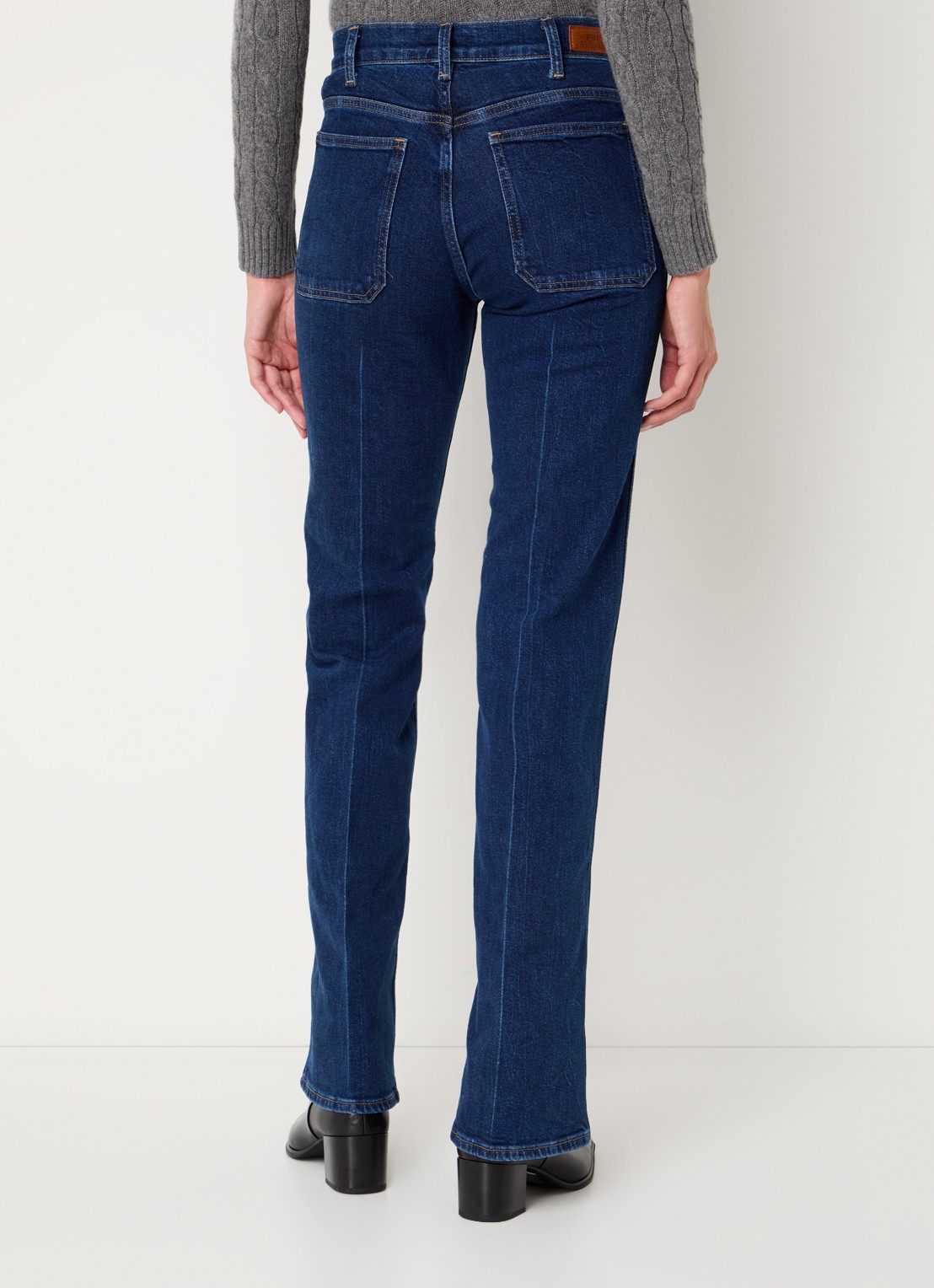 Ralph Lauren Jenn high waist flared jeans met donkere wassing - achterkant 4 indigo