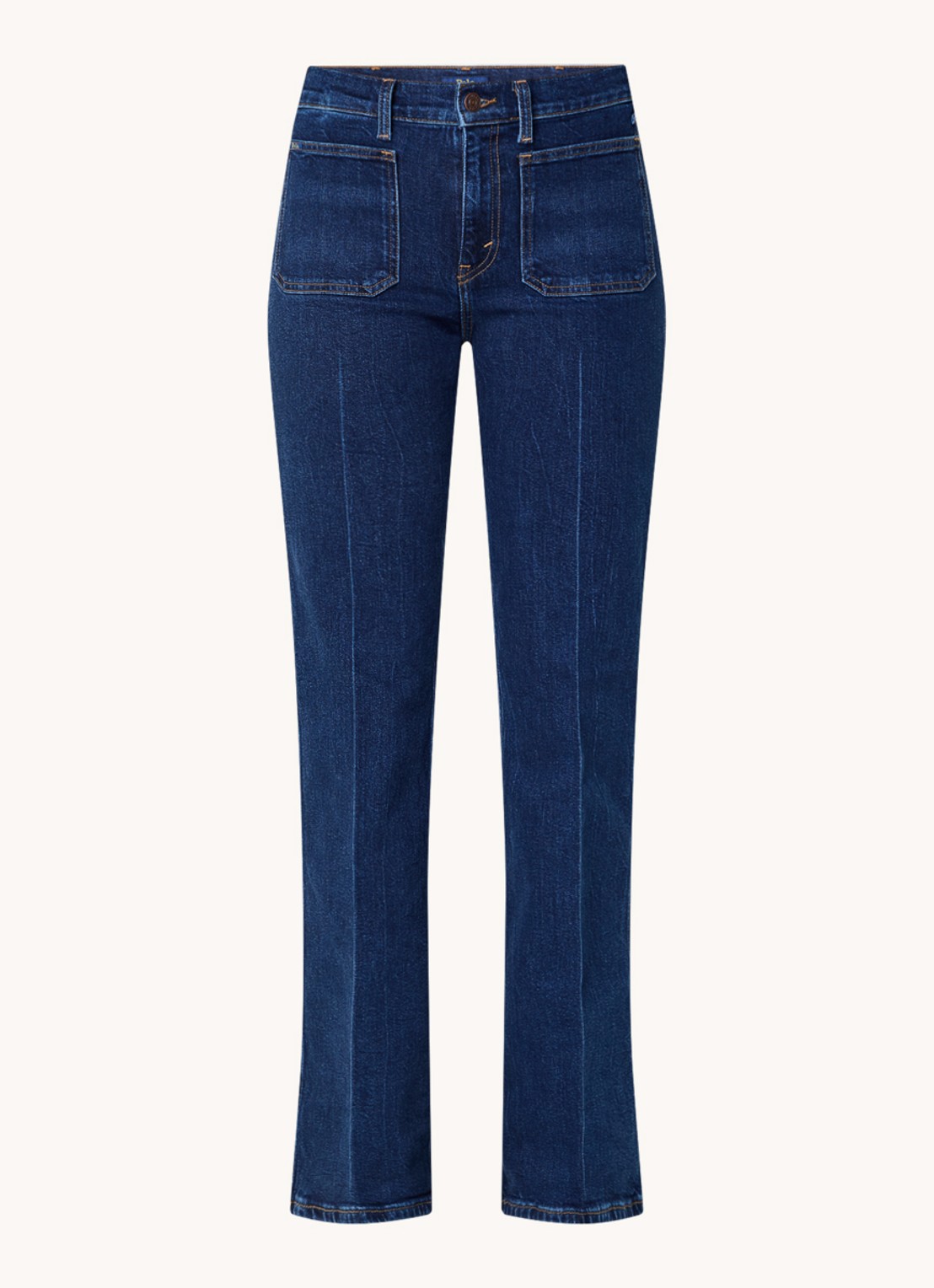 Ralph Lauren Jenn high waist flared jeans met donkere wassing - voorkant 2 indigo