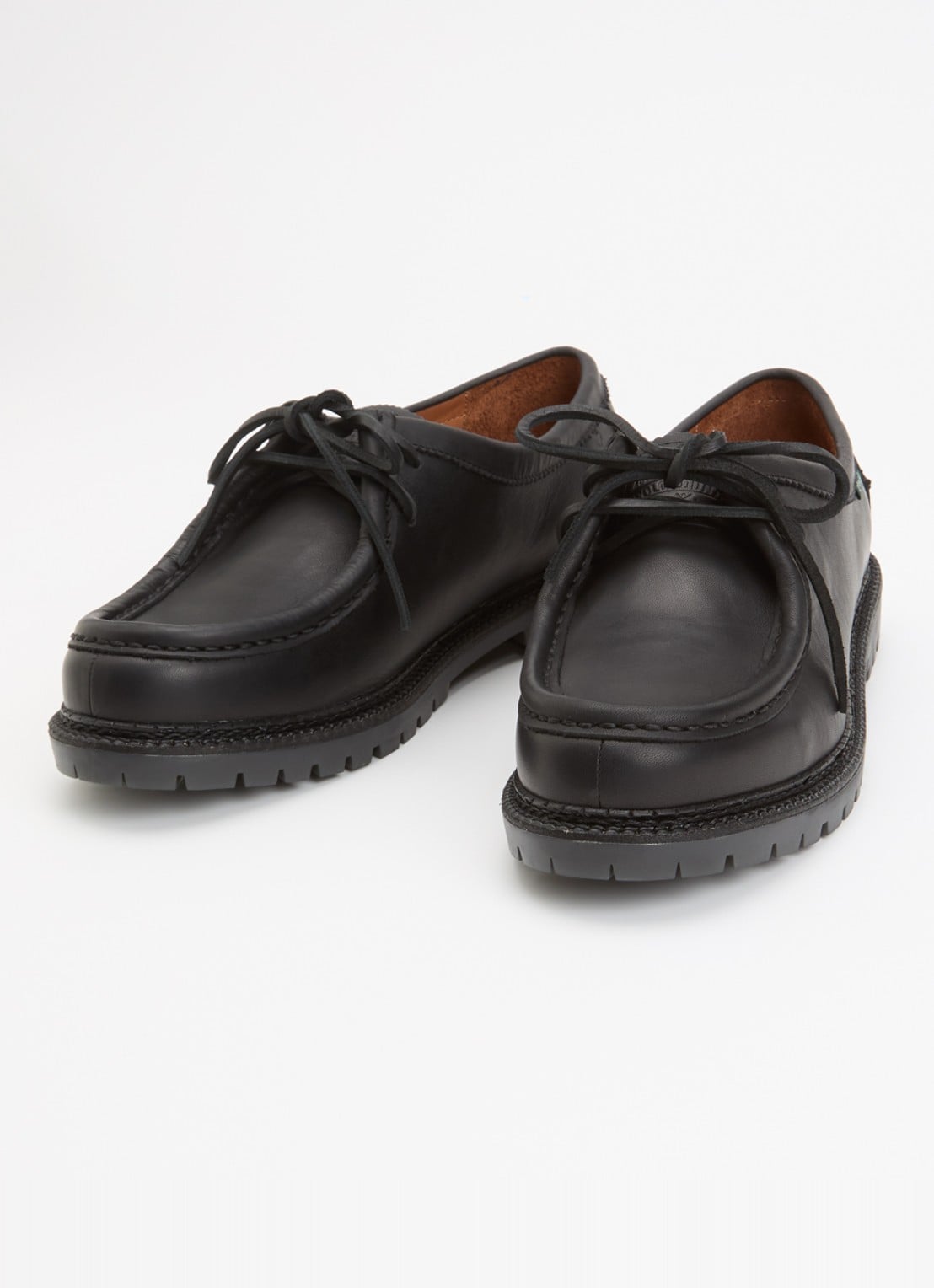 Ralph Lauren Jett Apron veterschoen van leer - detail 2 zwart