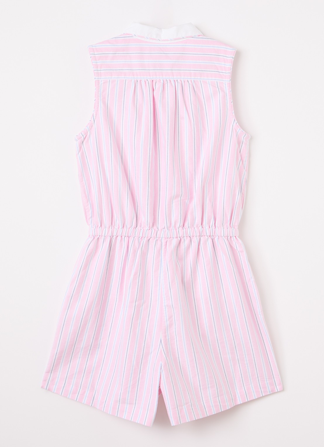 Ralph Lauren Jumpsuit met streepprint - voorkant 2 roze