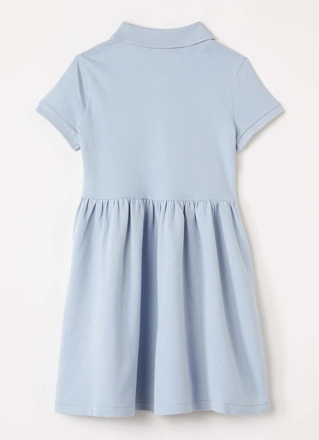 Ralph Lauren Jurk met logoborduring - voorkant 3 lichtblauw