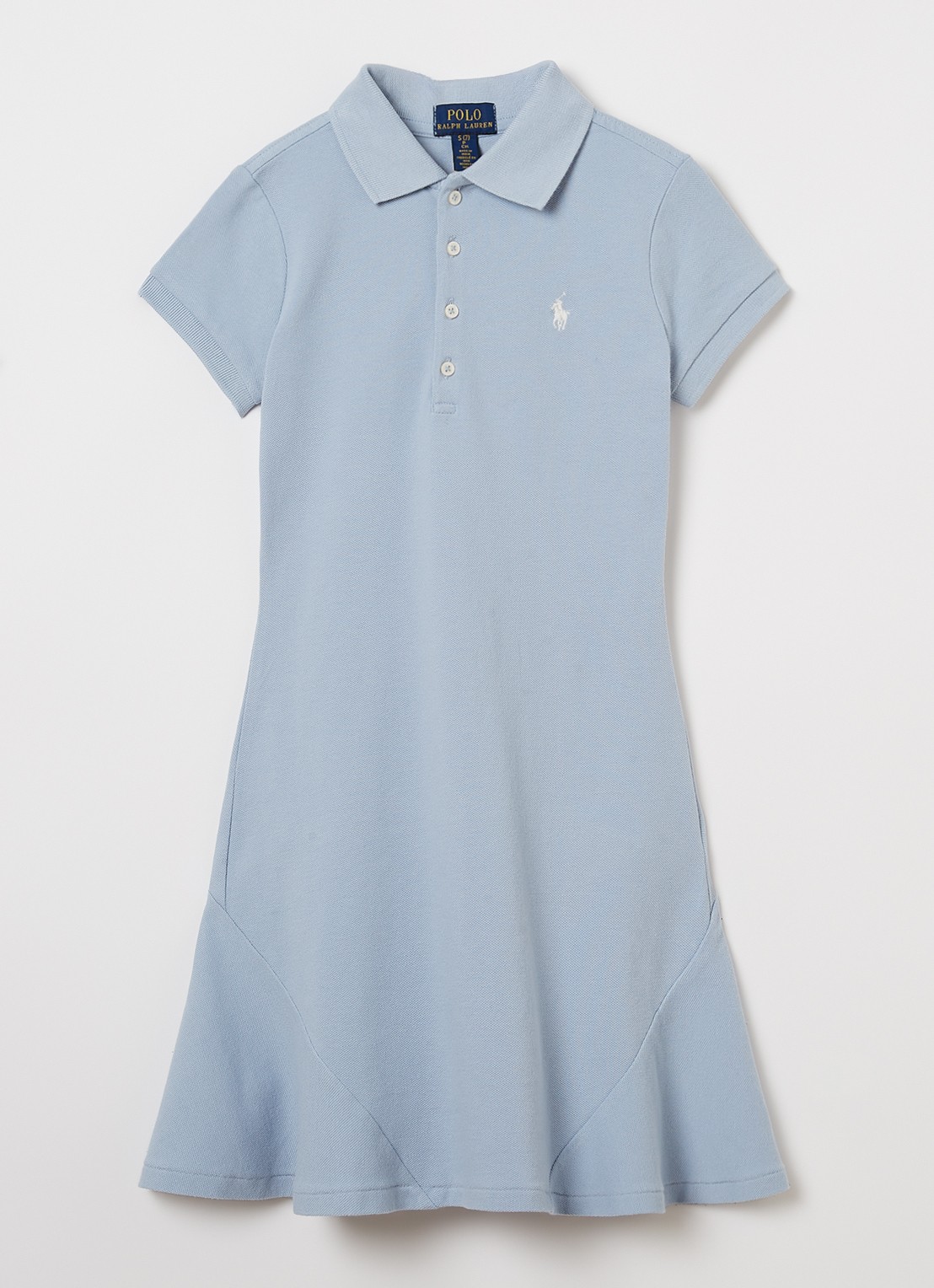 Ralph Lauren Jurk met polokraag - voorkant 2 lichtblauw