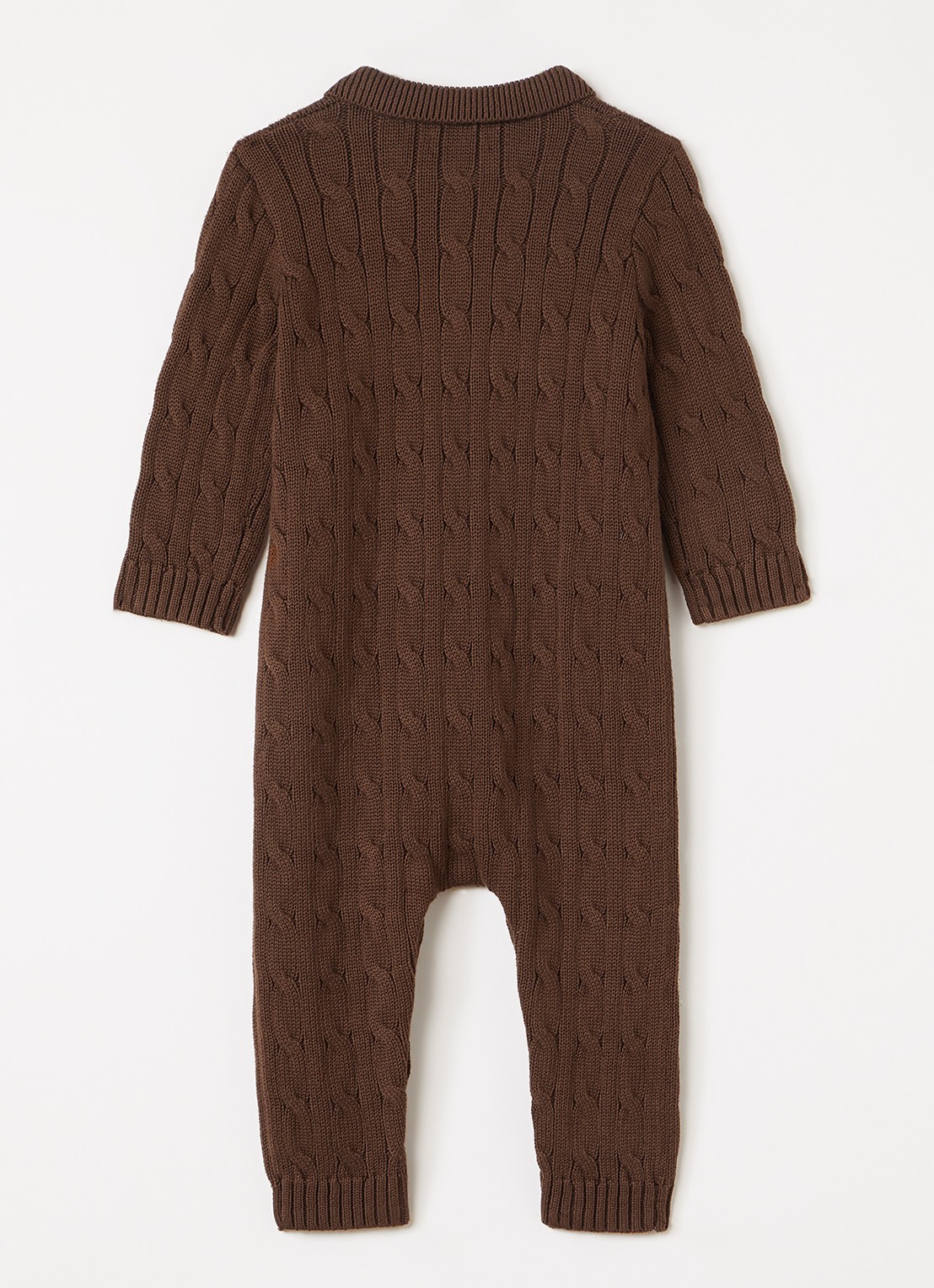 Ralph Lauren Kabelgebreid babypak - voorkant 2 bruin