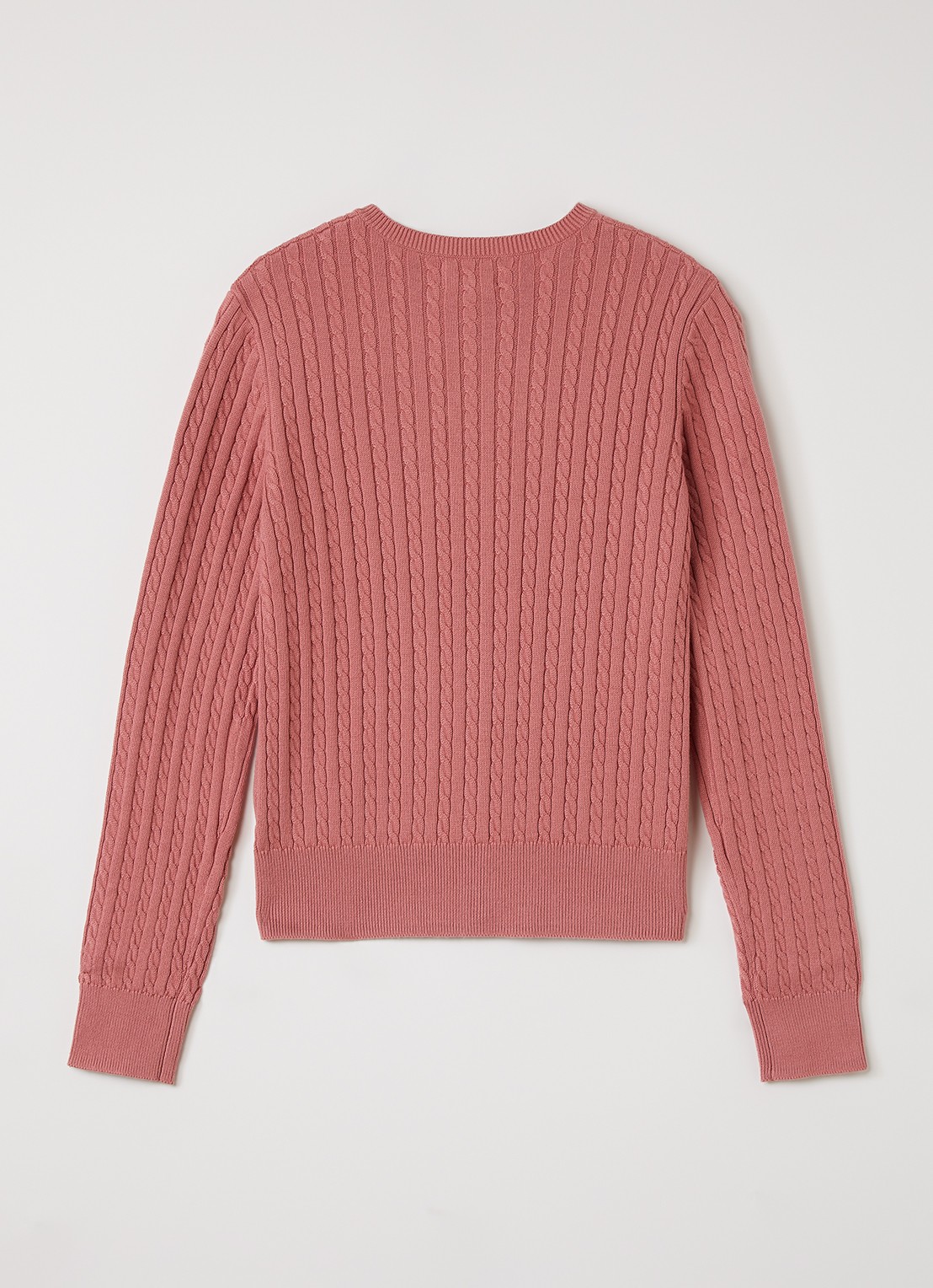 Ralph Lauren Kabelgebreid vest met logoborduring - achterkant 2 roze