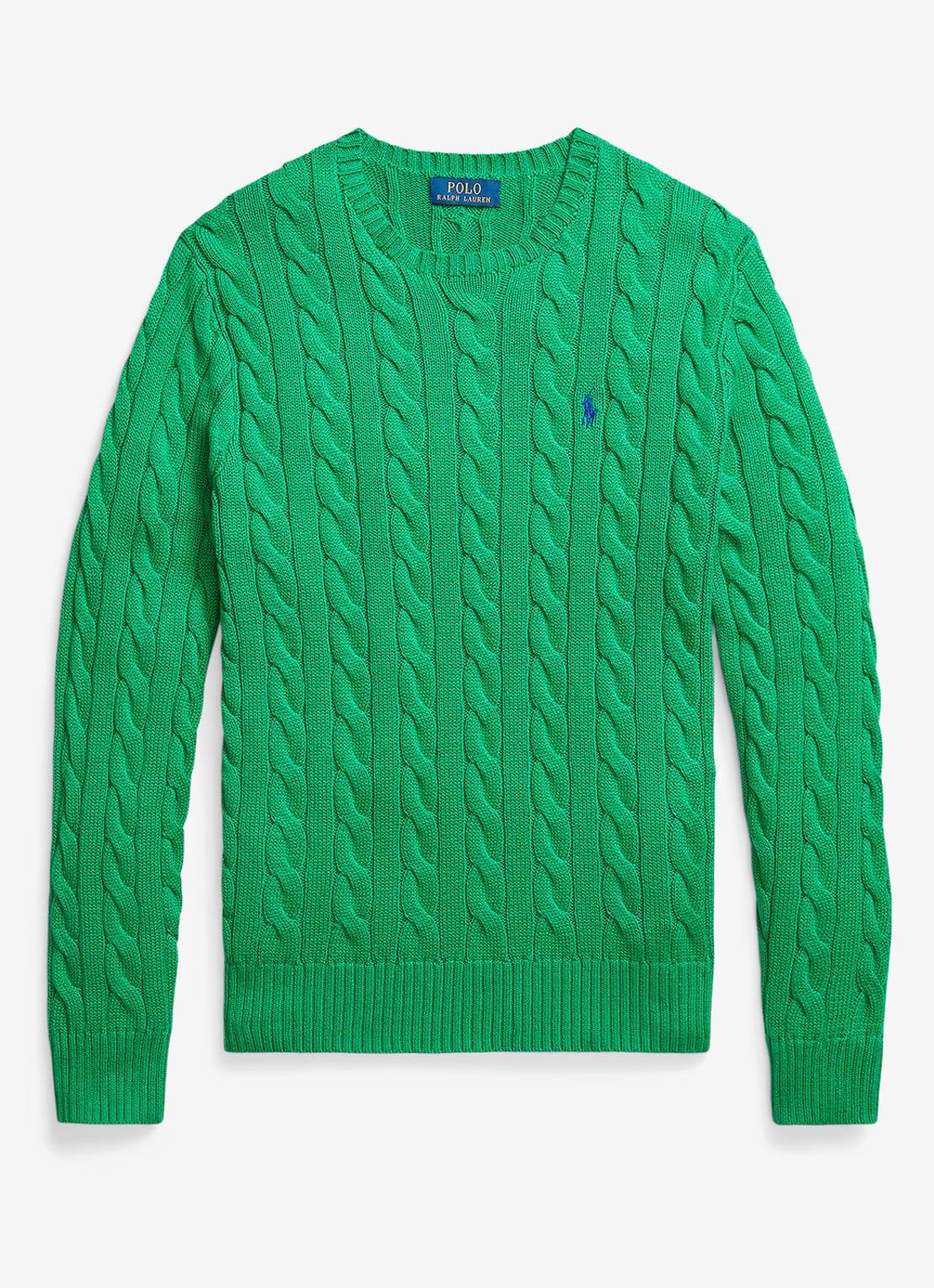 Ralph Lauren Kabelgebreide pullover met logoborduring - voorkant 2 billard-48n8