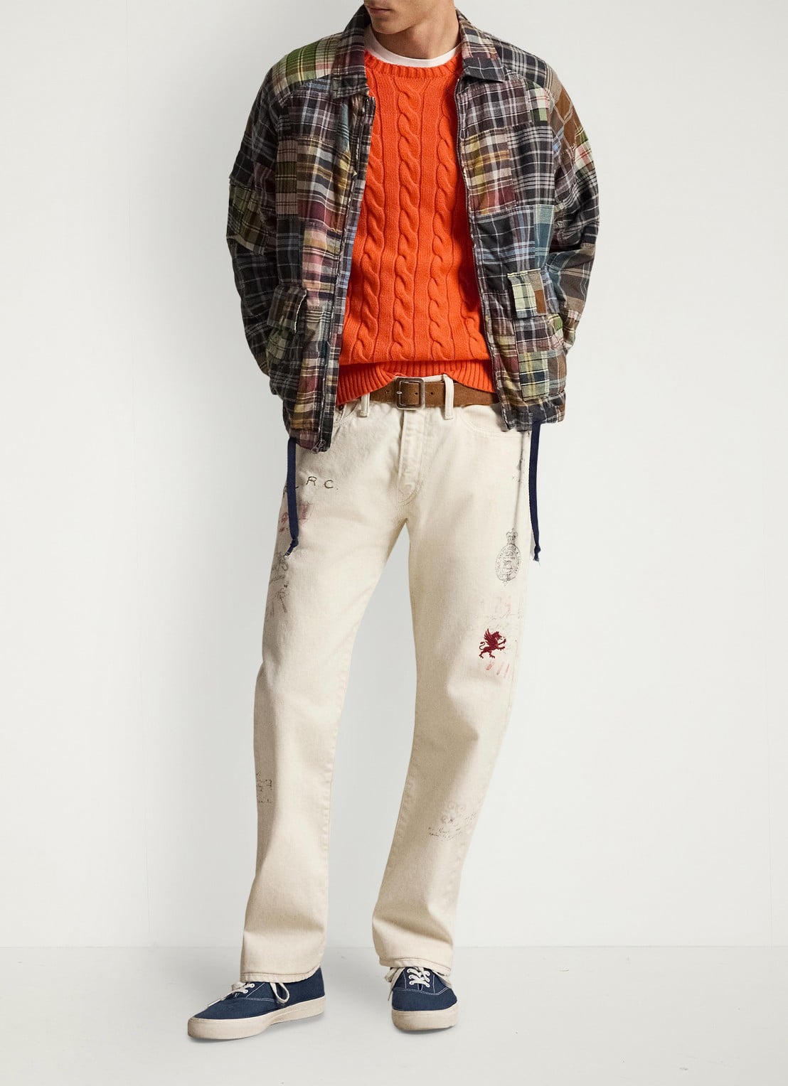 Ralph Lauren Kabelgebreide pullover met logoborduring - detail 3 sailing orange-36ph