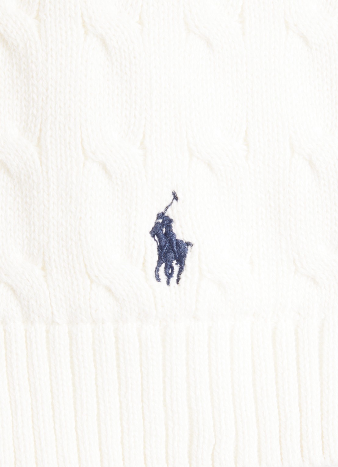 Ralph Lauren Kabelgebreide sjaal 120 x 16 cm - detail 3 beige