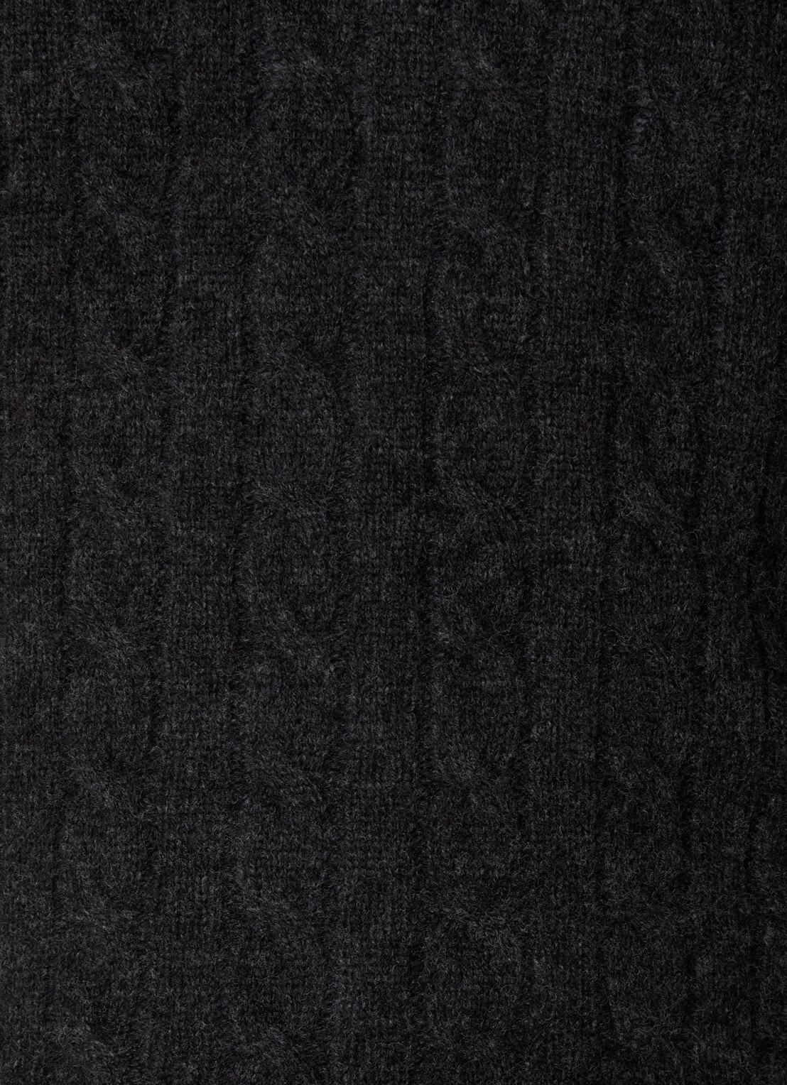 Ralph Lauren Kabelgebreide trui in kasjmierblend met logoborduring - detail 2 donkergrijs