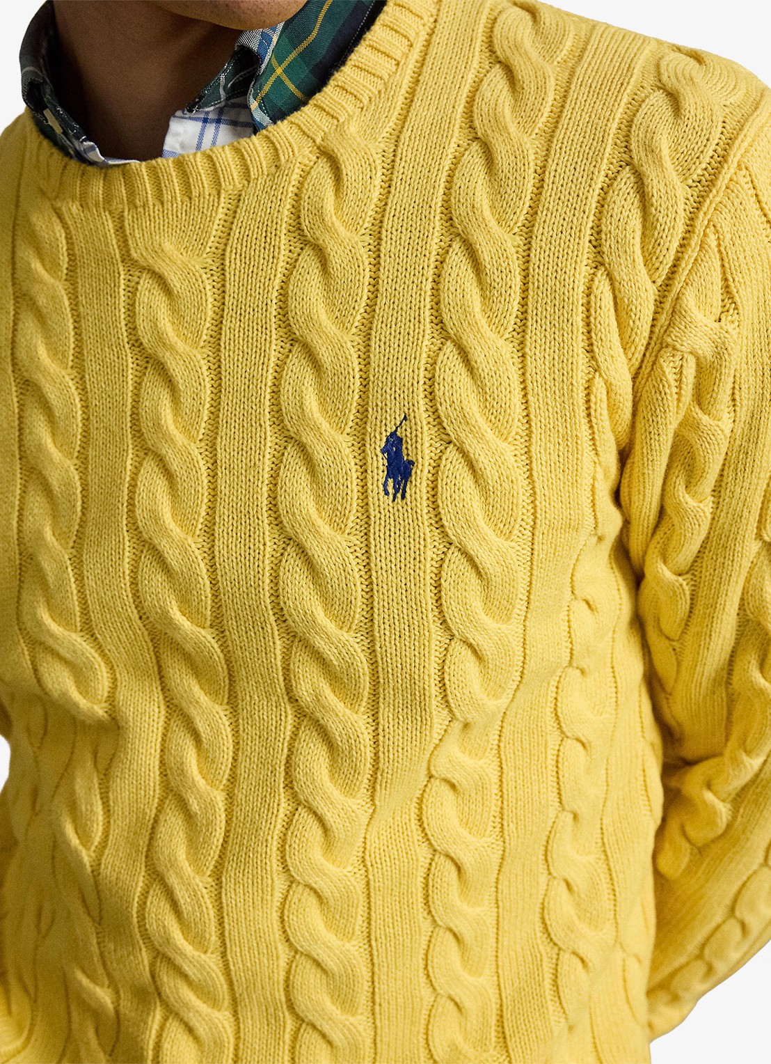 Ralph Lauren Kabelgebreide trui met logoborduring - detail 5 collegiate yellow-3jz4
