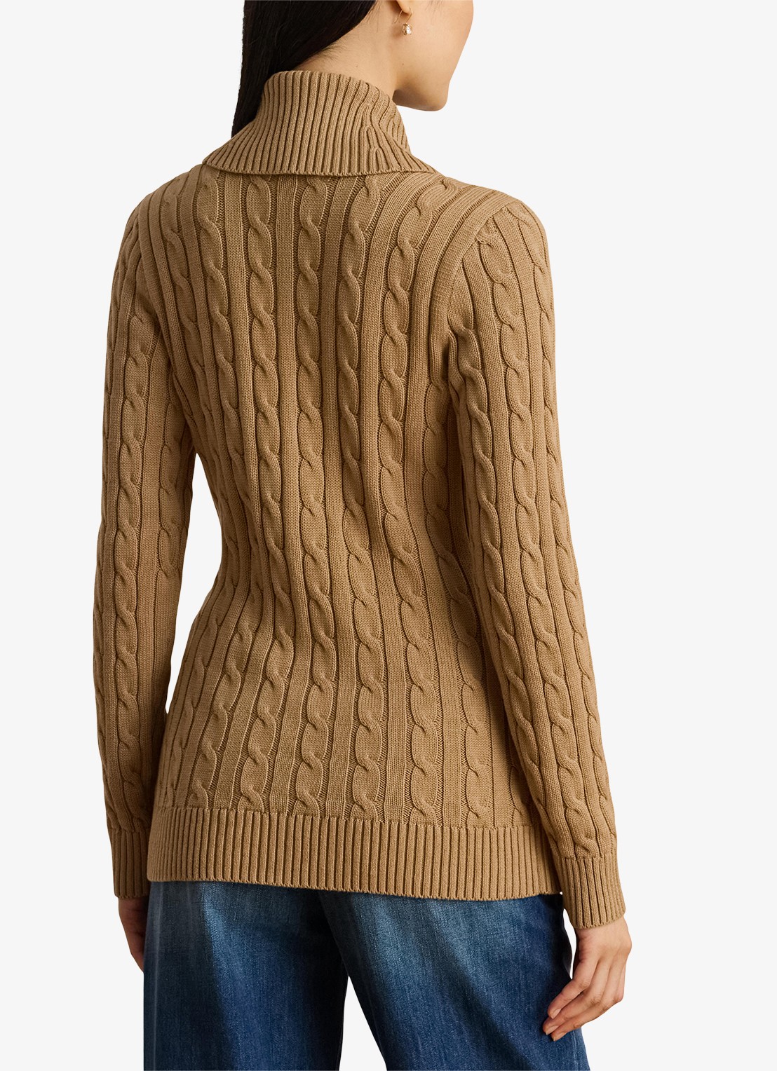 Ralph Lauren Katoenen trui met gesp - achterkant 3 camel