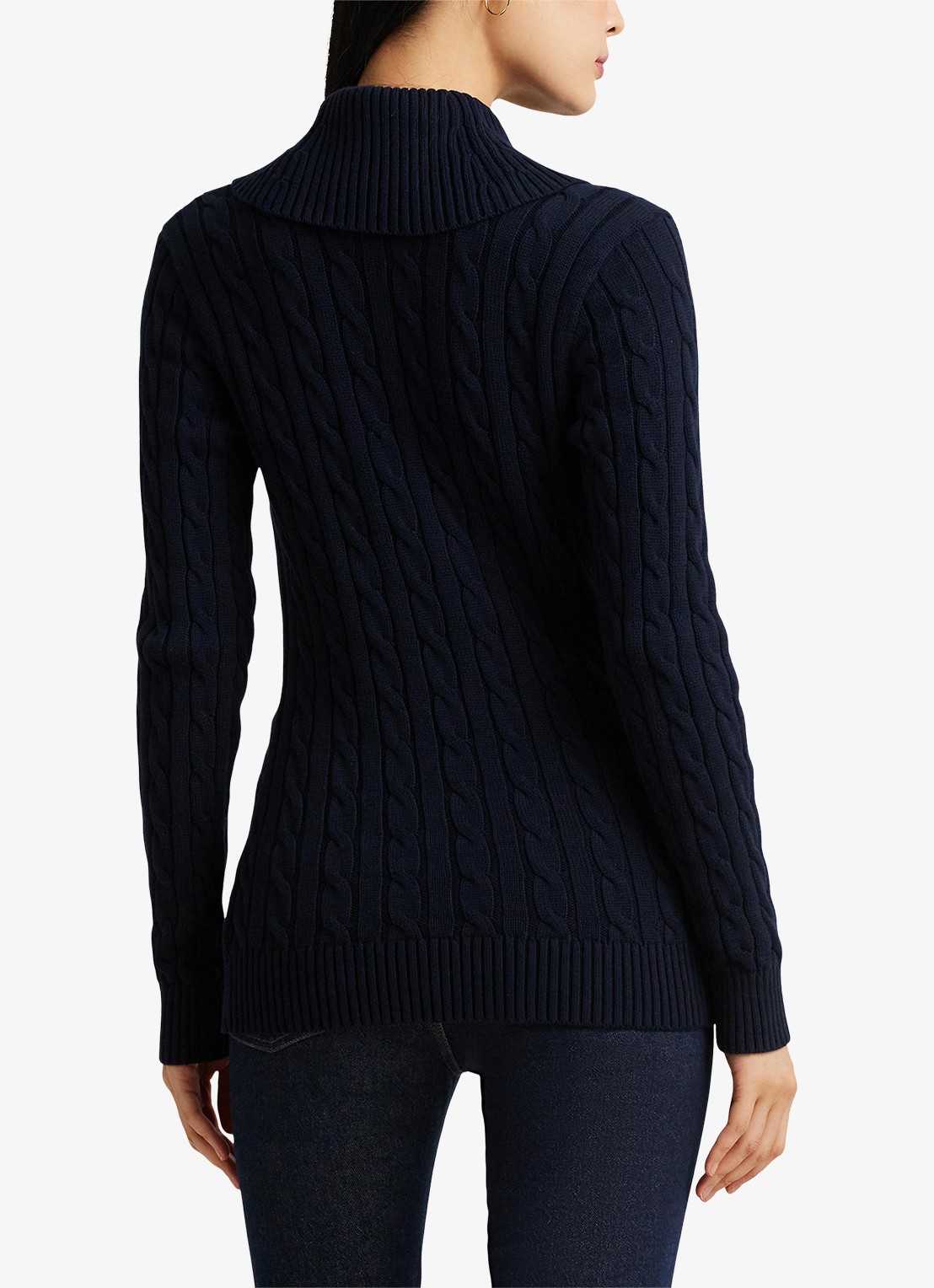 Ralph Lauren Katoenen trui met gesp - achterkant blauw