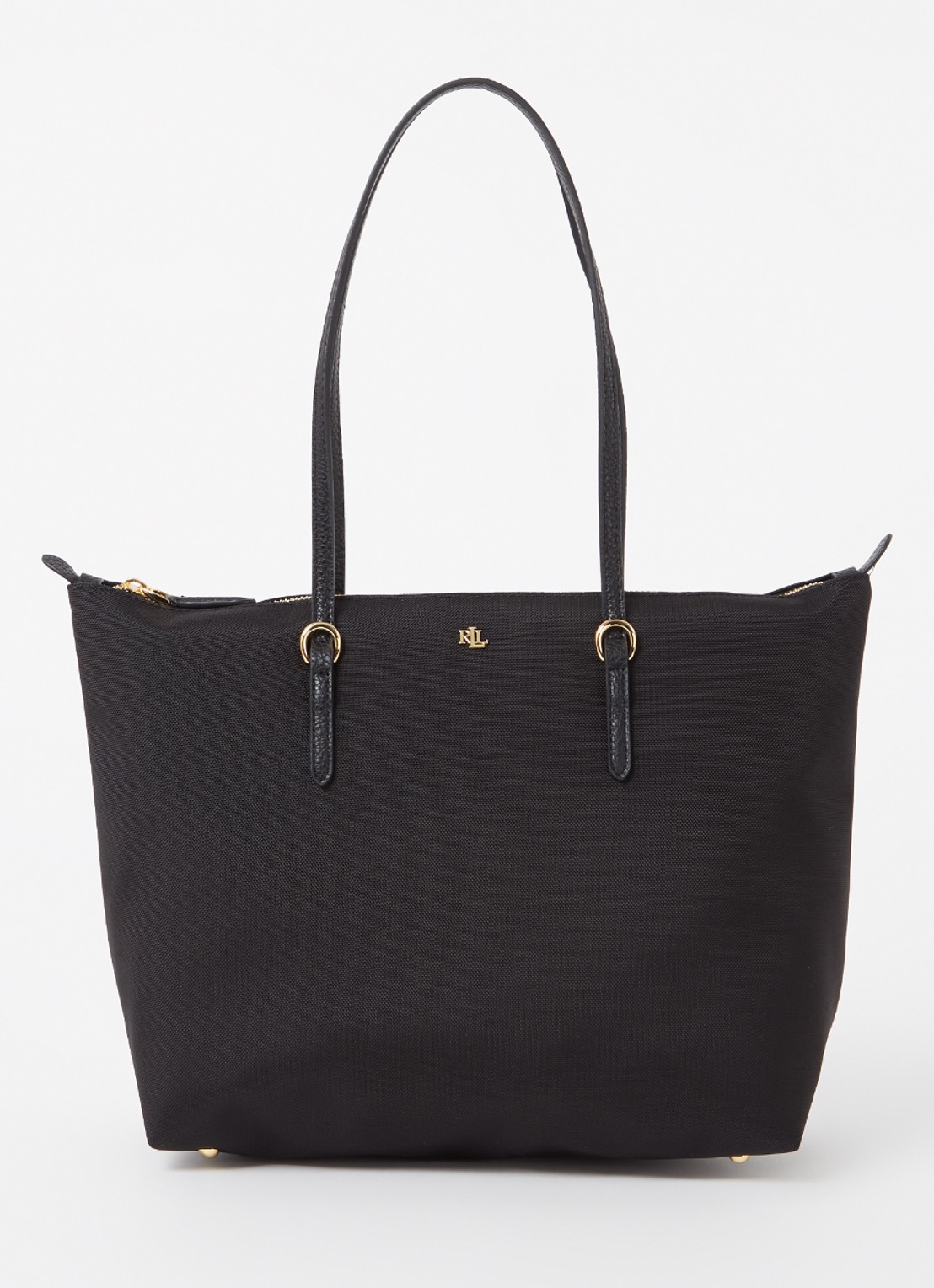 Ralph Lauren Keaton schoudertas met logo - voorkant 4 zwart