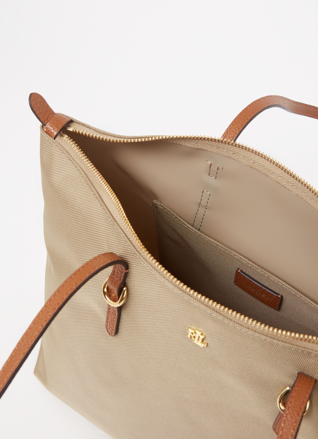 Ralph Lauren Keaton schoudertas met logo - detail 2 beige